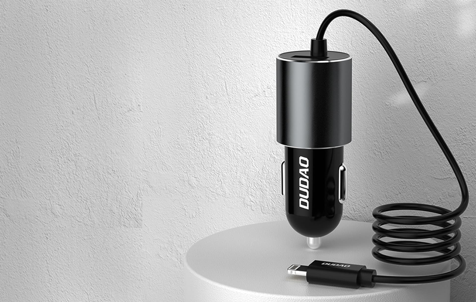 

Ładowarka samochodowa Dudao R5ProL 1x USB, 3.4A + kabel Lightning (szara)