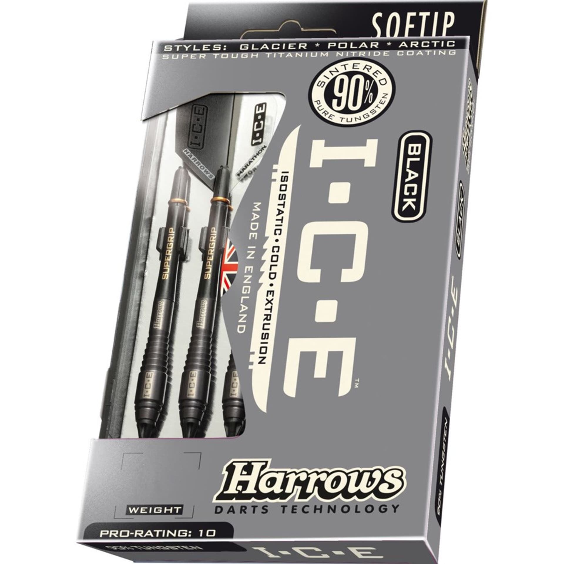 

Rzutki Harrows Ice Black 90% Softip 18g 3 szt