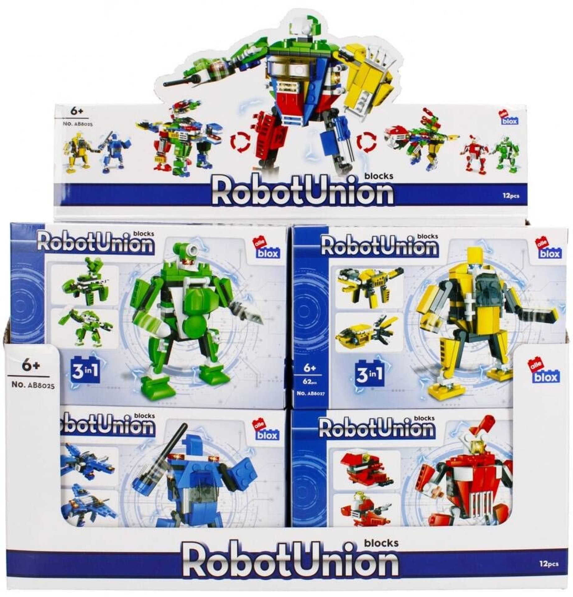 

Klocki konstrukcyjne 62-65 elementów Robot display alleBLOX 492914