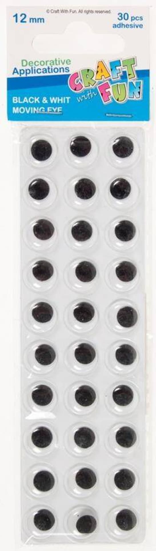 

Ozdoby dekoracyjne samoprzylepne Oczy 12 mm CRAFT WITH FUN 290112