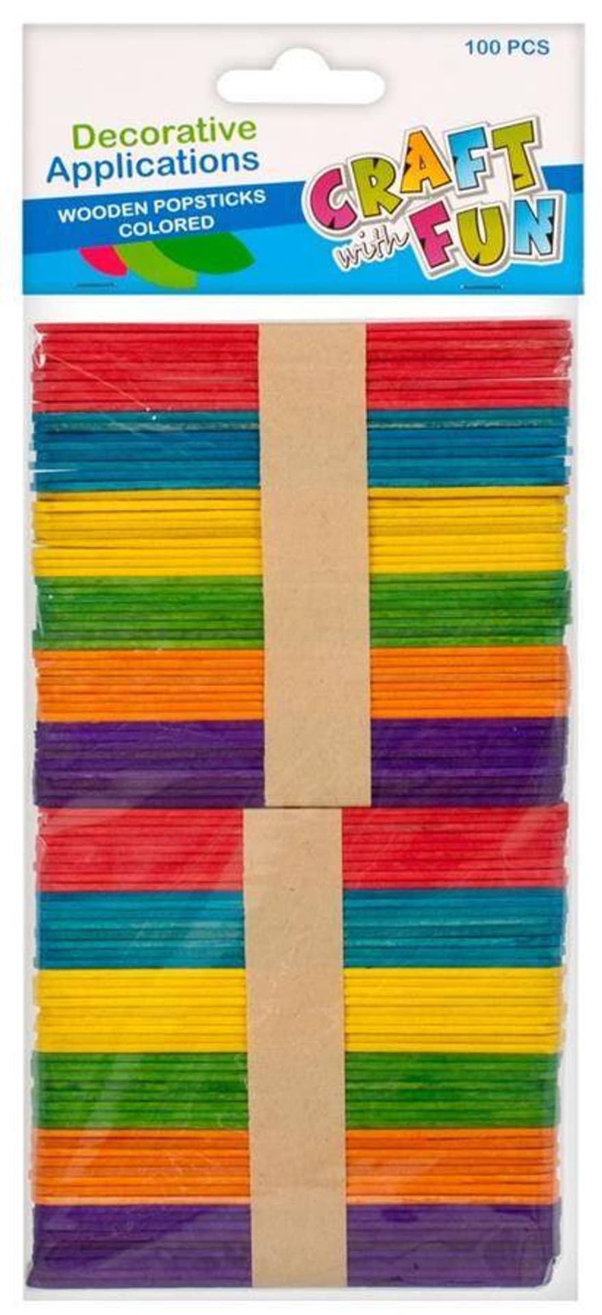 

Patyczki drewniane dekoracyjne kolorowe CRAFT with FUN 291068