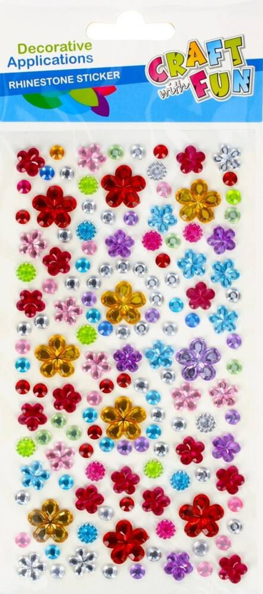 

Ozdoba dekoracyjna kryształki samoprzylepne mix CRAFT WITH FUN 382478