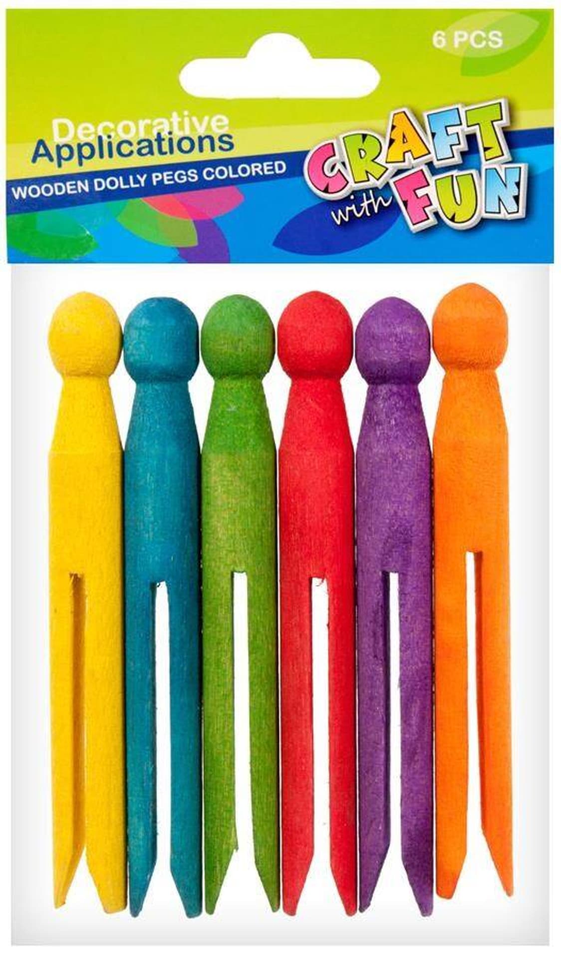

Kołki dekoracyjne drewniane kolorowe CRAFT WITH FUN 384119