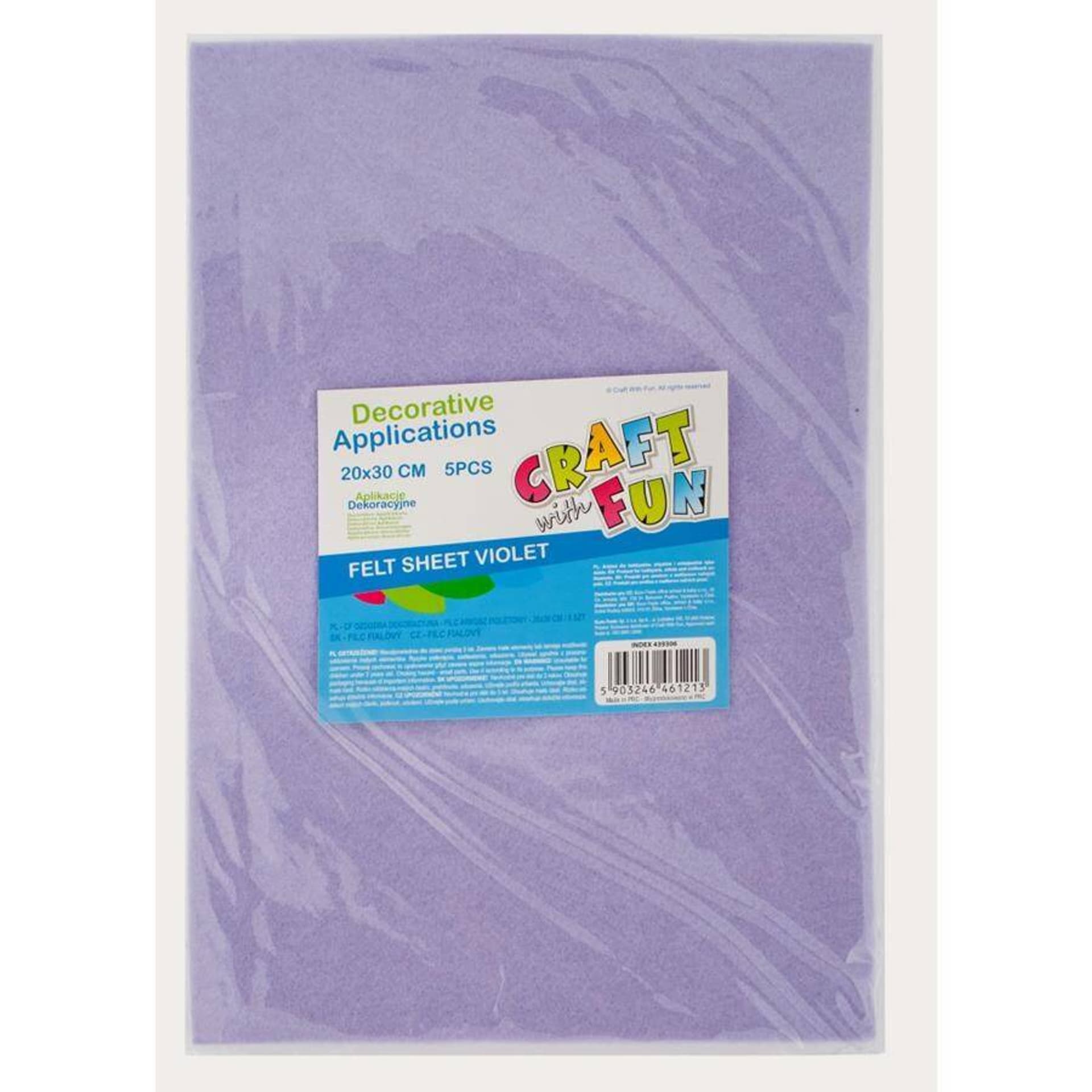 

Filc dekoracyjny arkusz 5 szt. fiolet CRAFT WITH FUN 439306