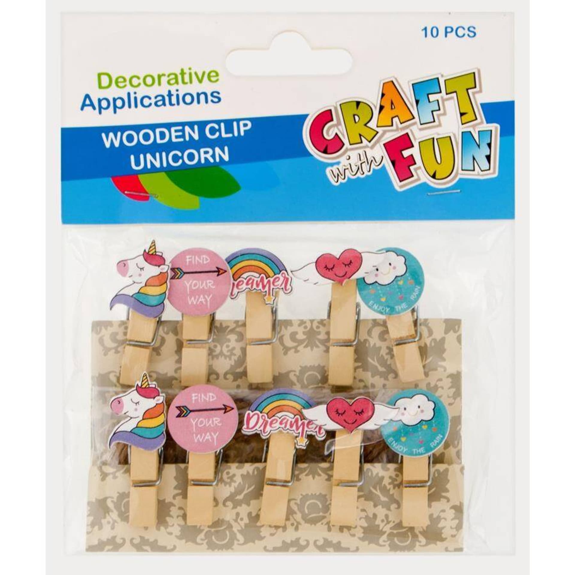 

Drewniane spinacze Jednorożce CRAFT WITH FUN 439345