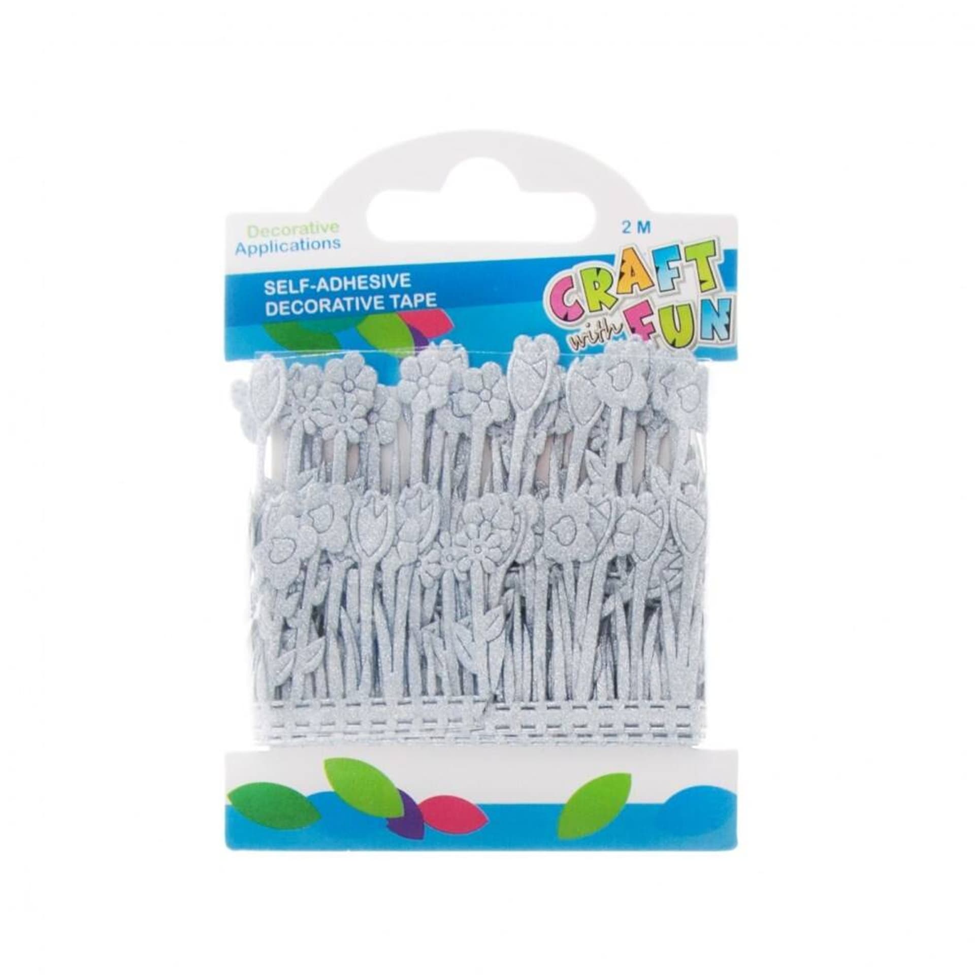

Taśma dekoracyjna samoprzylepna Mróz 2 m srebrna CRAFT WITH FUN 463490
