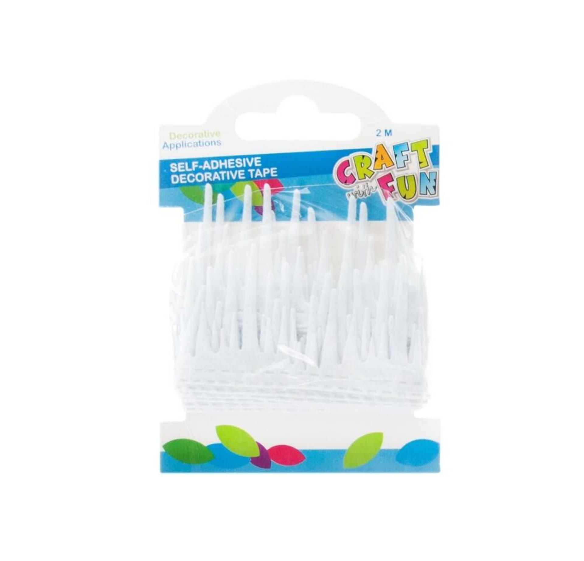 

Taśma dekoracyjna samoprzylepna Sopla 2 m biała filc CRAFT WITH FUN 463493