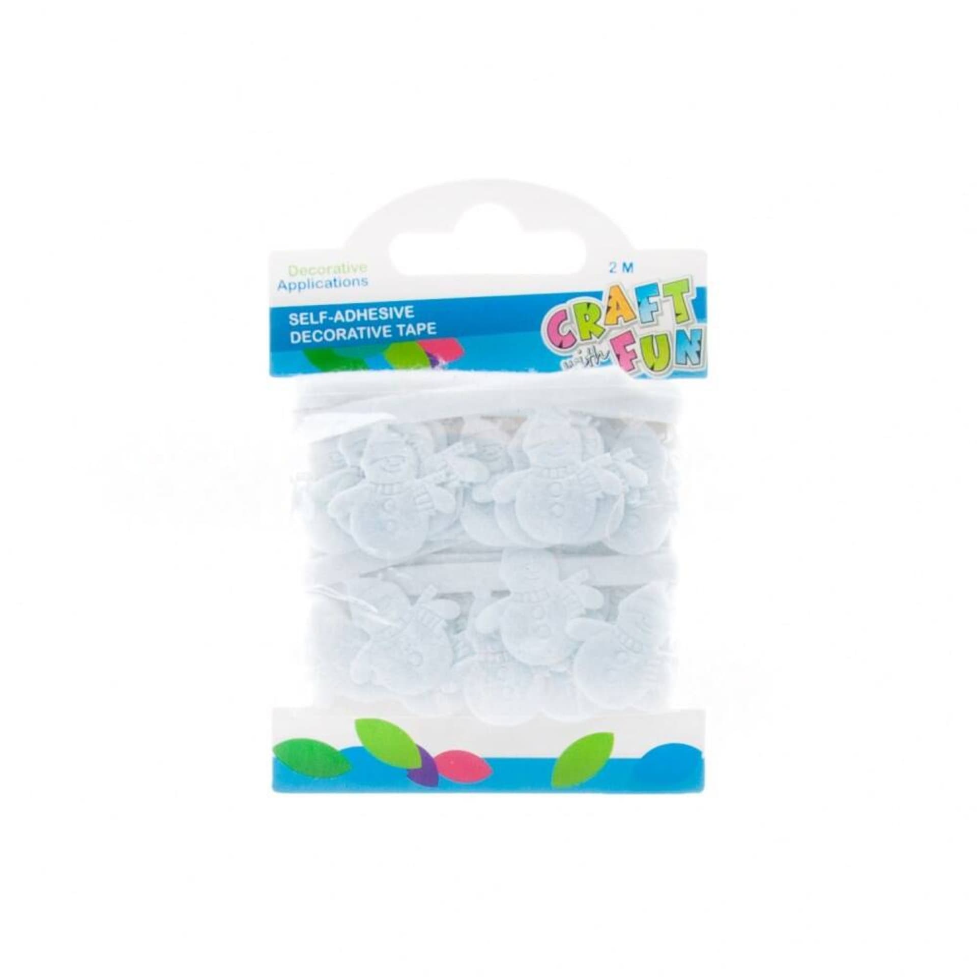 

Taśma dekoracyjna samoprzylepna Bałwan 2 m biała filc CRAFT WITH FUN 463513