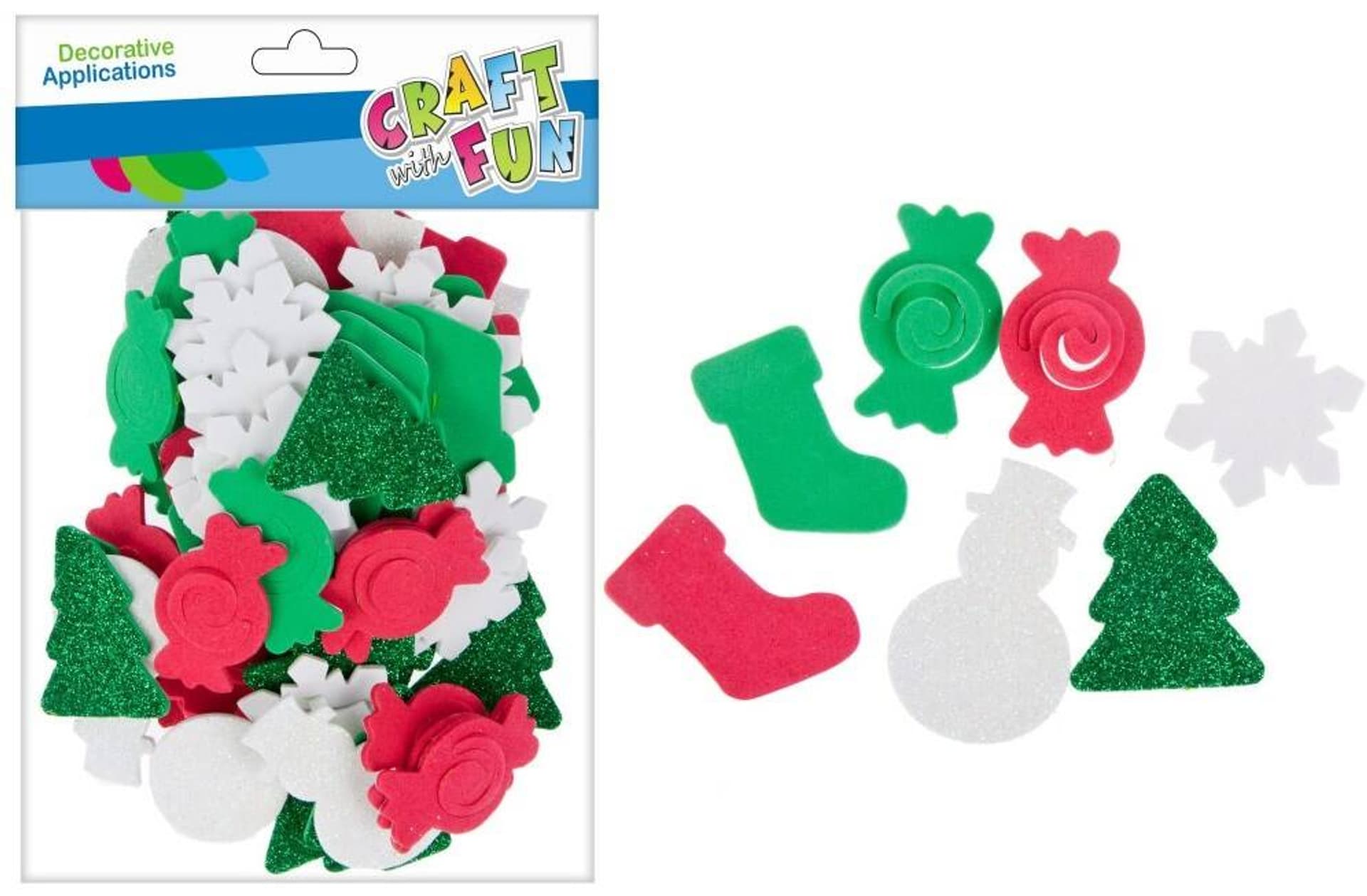 

Ozdoba dekoracyjna samoprzylepna EVA Boże Narodzenie Mix CRAFT WITH FUN 463720