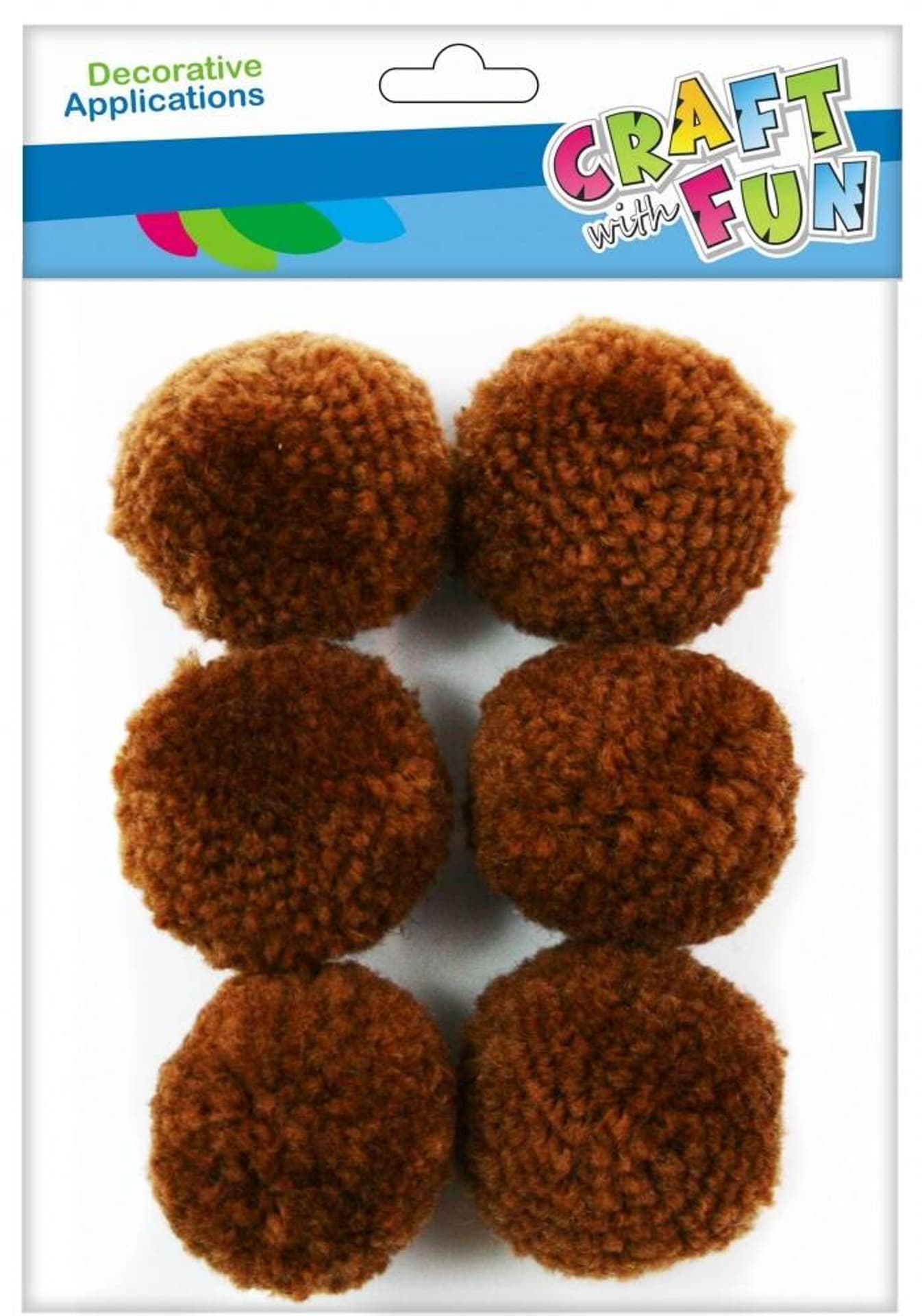 

Ozdoba dekoracyjna wełniana Pompon brązowy 4CM CRAFT WITH FUN 463932