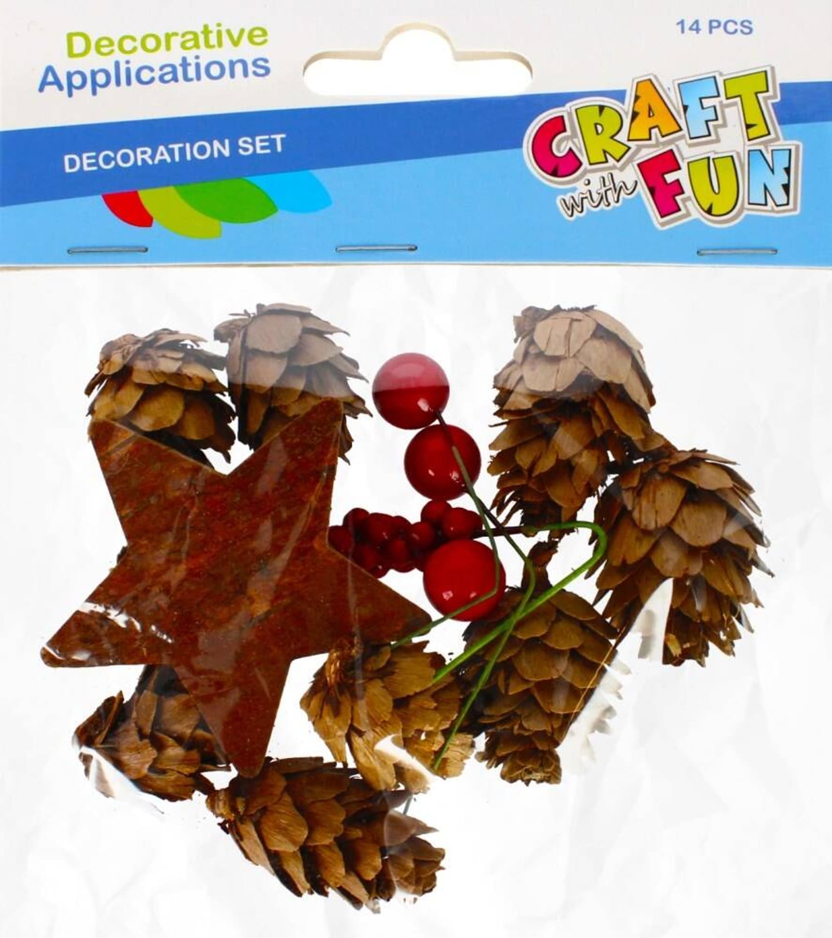 

Ozdoba dekoracyjna Szyszka naturalna z akcesoriami CRAFT WITH FUN 480403