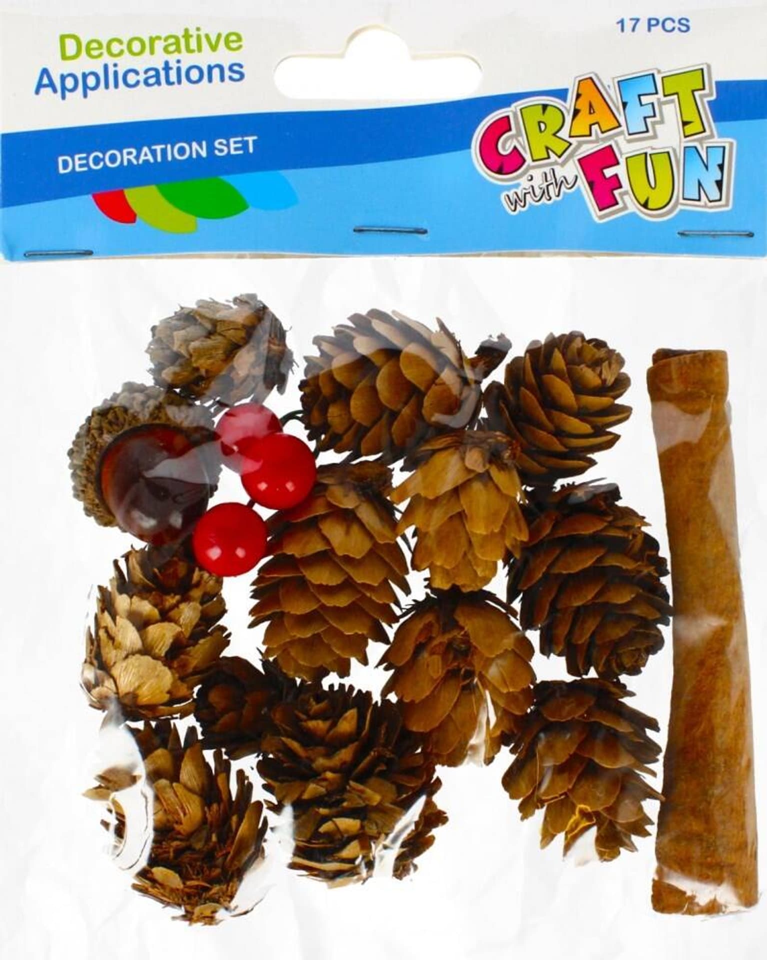 

Ozdoba dekoracyjna Szyszka naturalna z akcesoriami CRAFT WITH FUN 480404