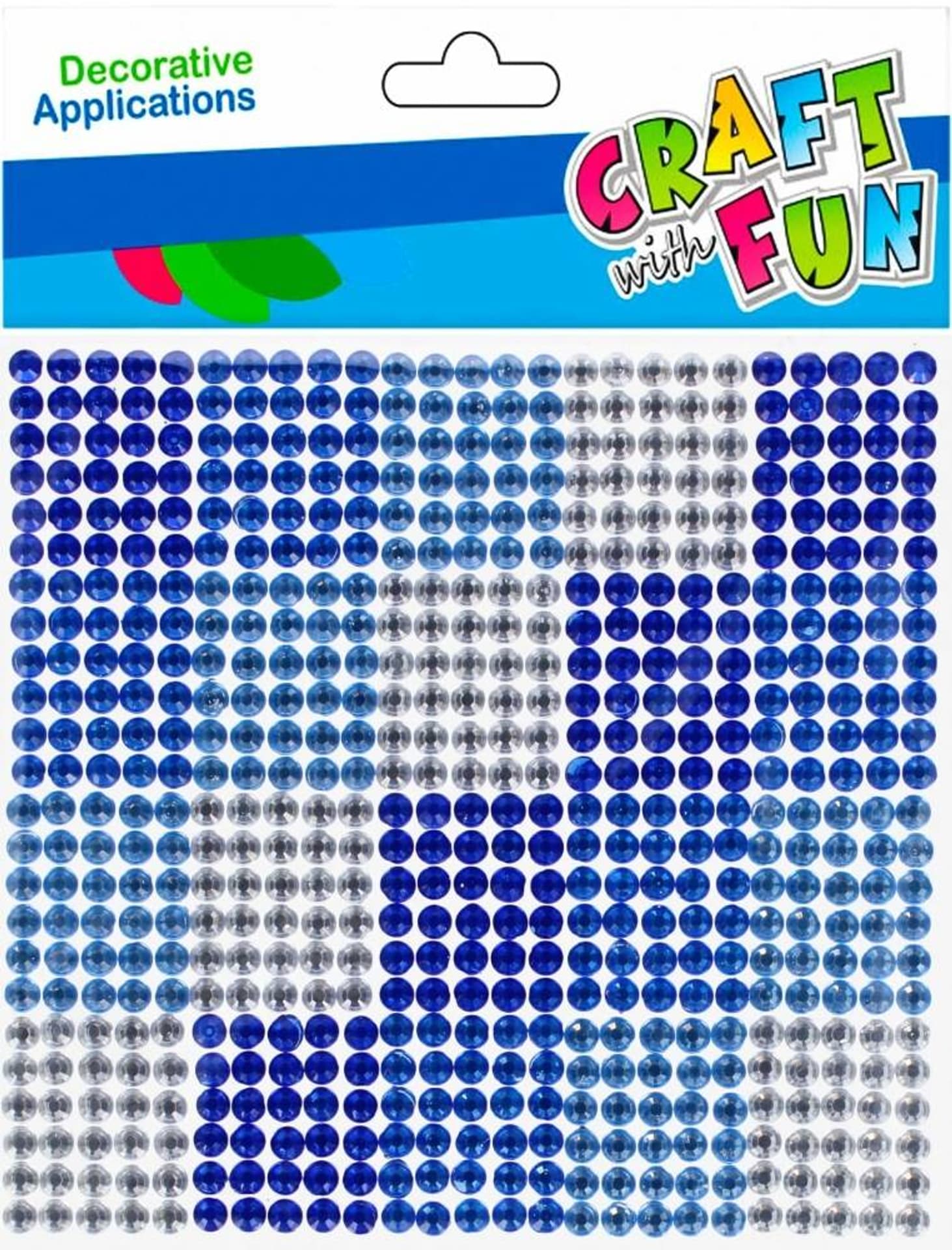 

Ozdoba dekoracyjna samoprzylepne kryształki 10x10 niebieskie CRAFT WITH FUN 501430