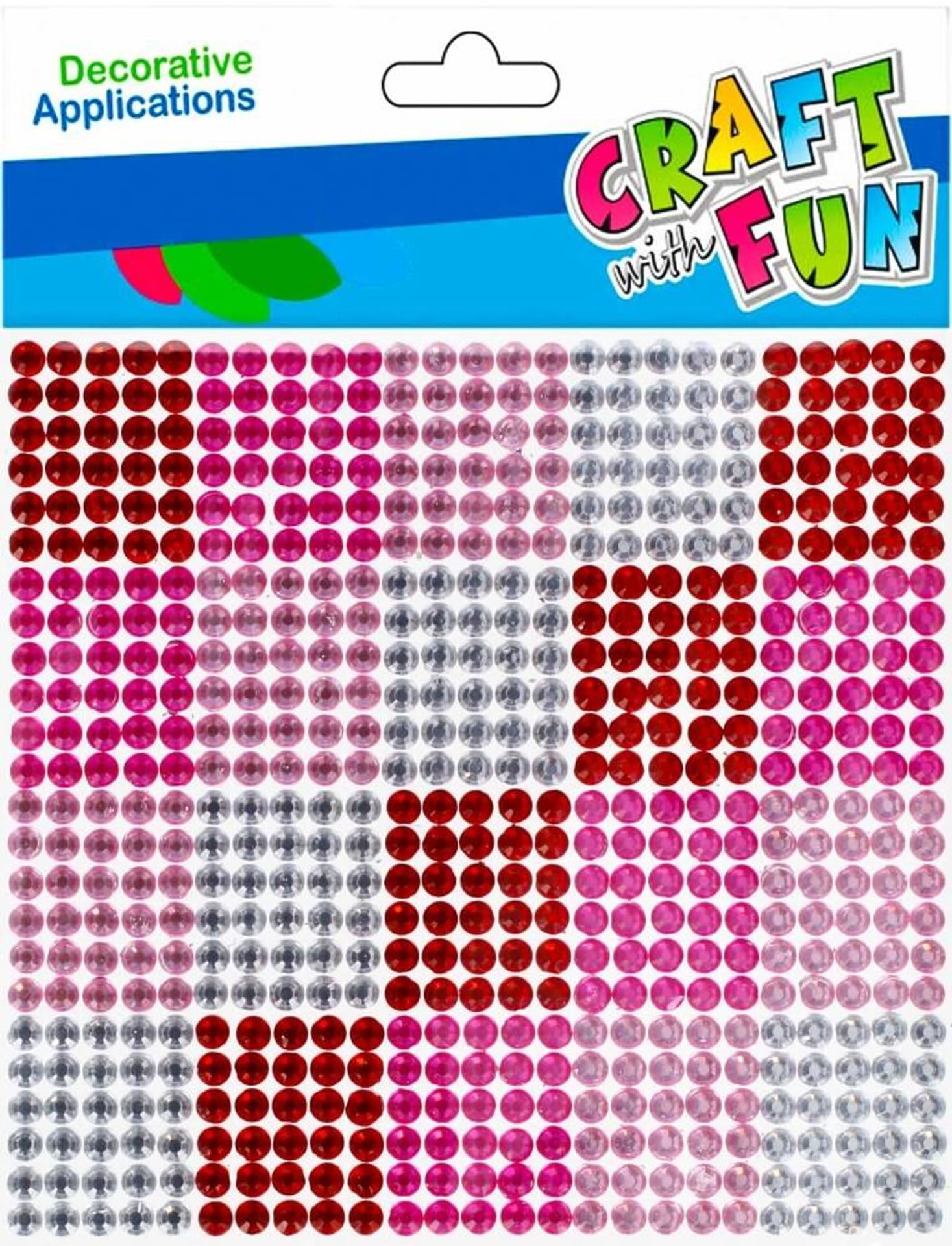 

Ozdoba dekoracyjna samoprzylepna kryształki 10x10 różowe CRAFT WITH FUN 501432