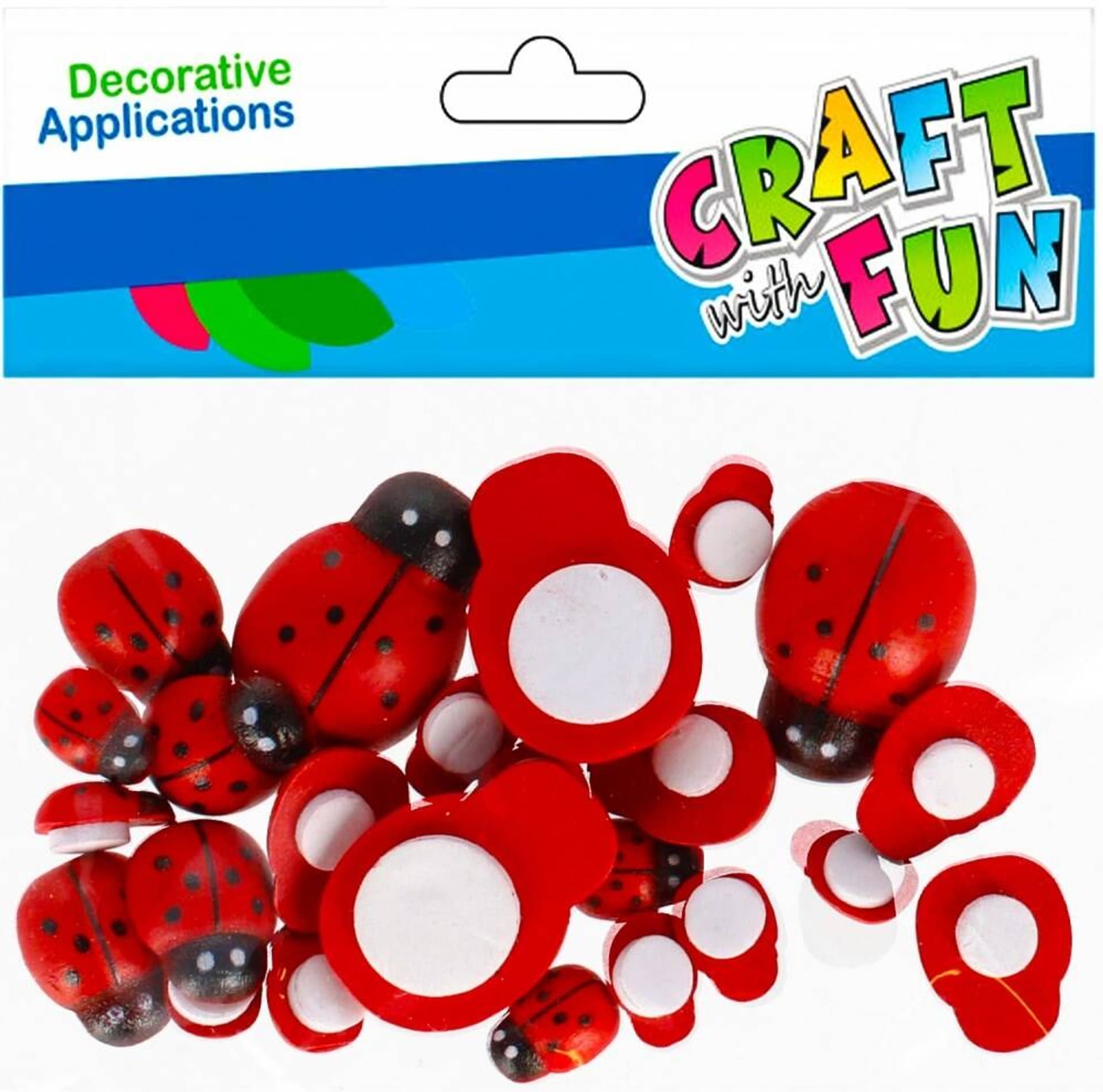 

Ozdoba dekoracyjna samoprzylepna drewniana Biedronka mix CRAFT WITCH FUN 501442