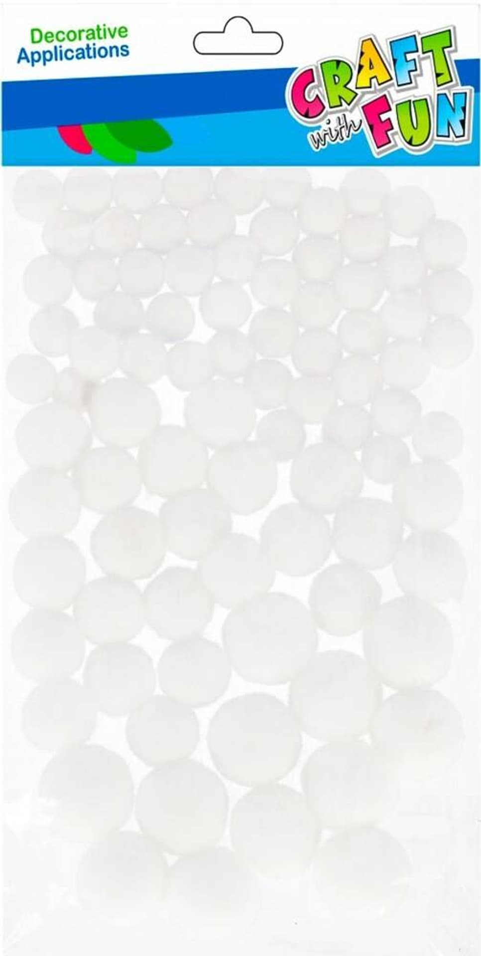 

Pompony dekoracyjne białe CRAFT WITH FUN 501472
