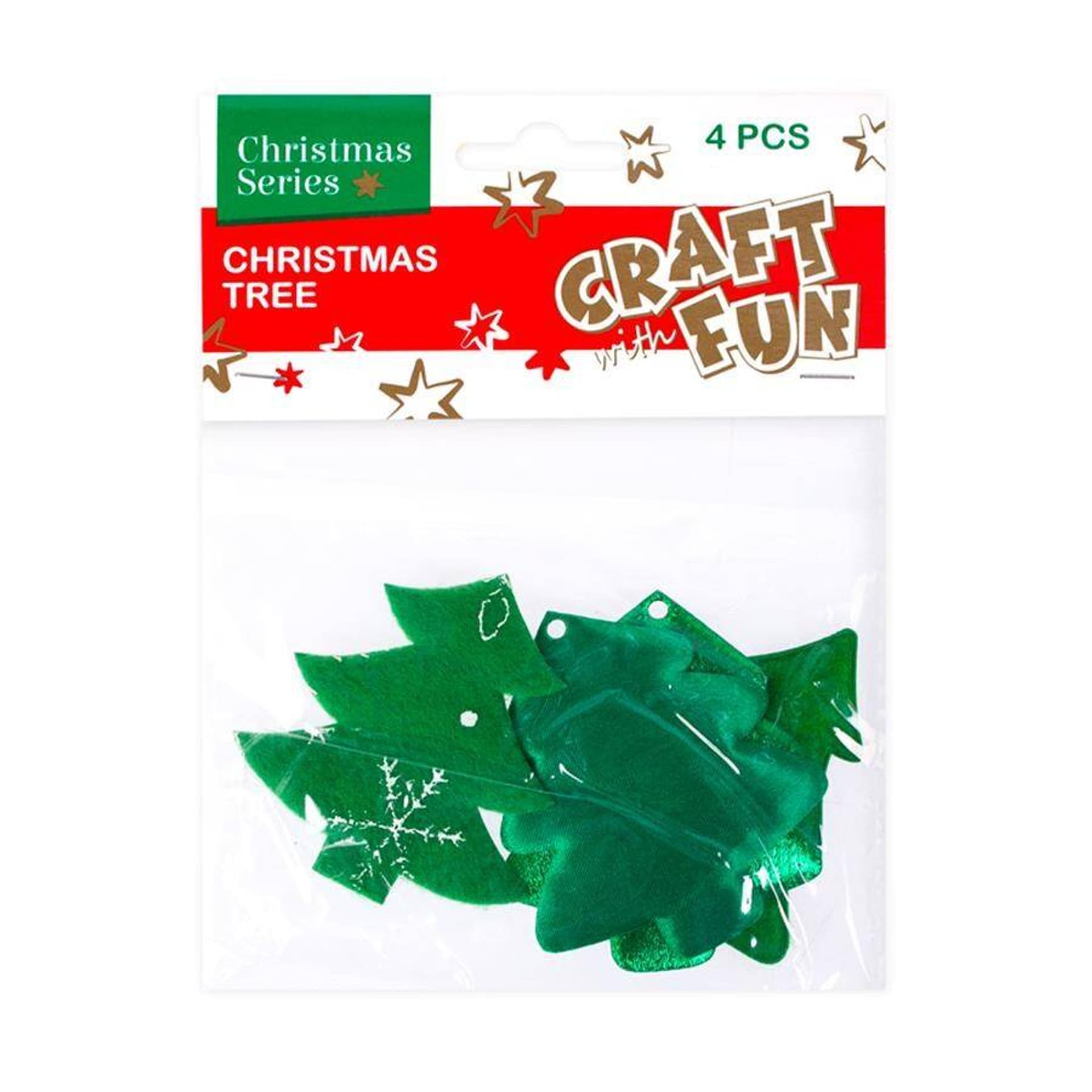 

Ozdoba Boże Narodzenie materiał Choinka 4szt. CRAFT WITH FUN 383956