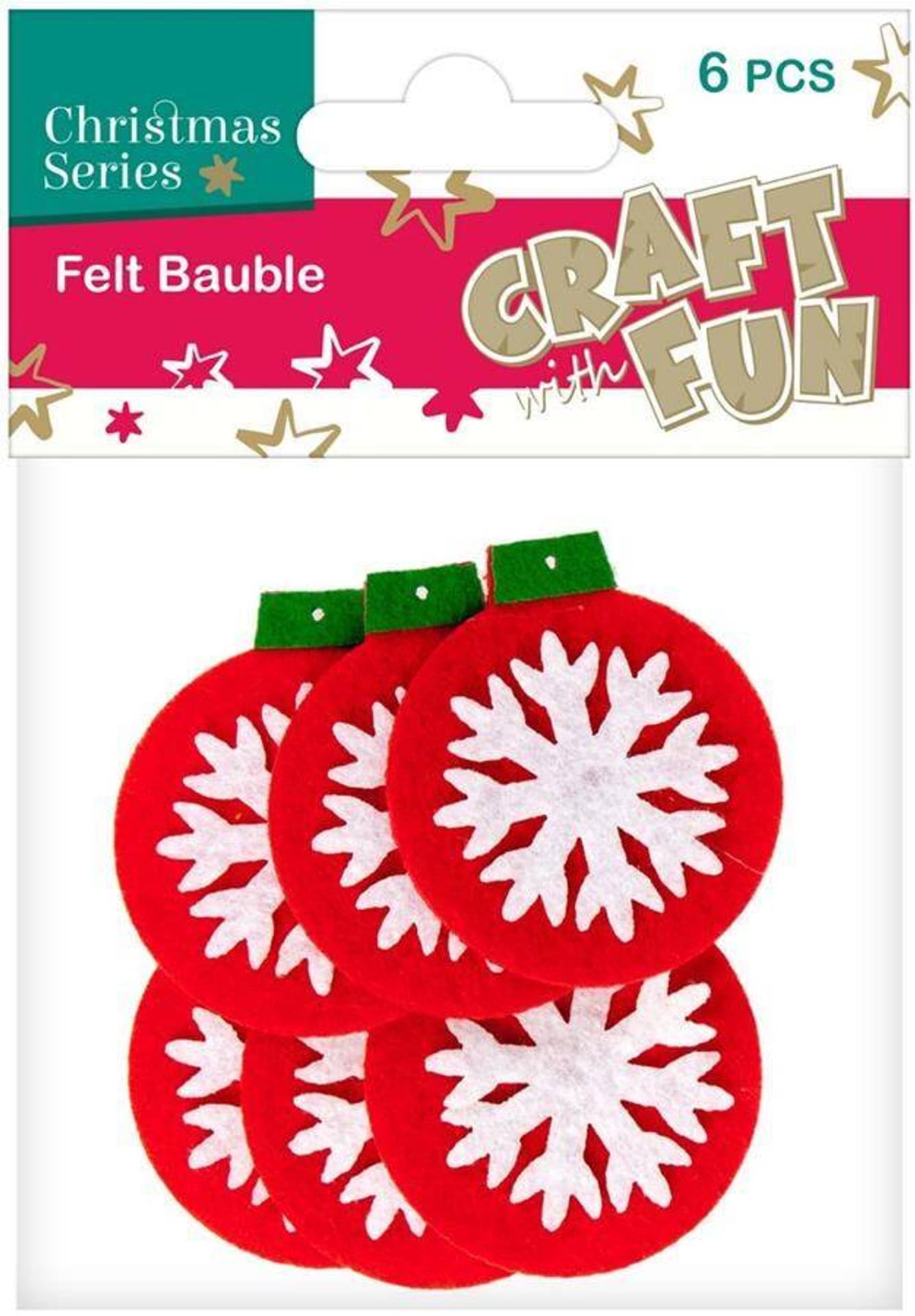 

Ozdoba Boże Narodzenie filc Bombka 6szt. CRAFT WITH FUN 383959