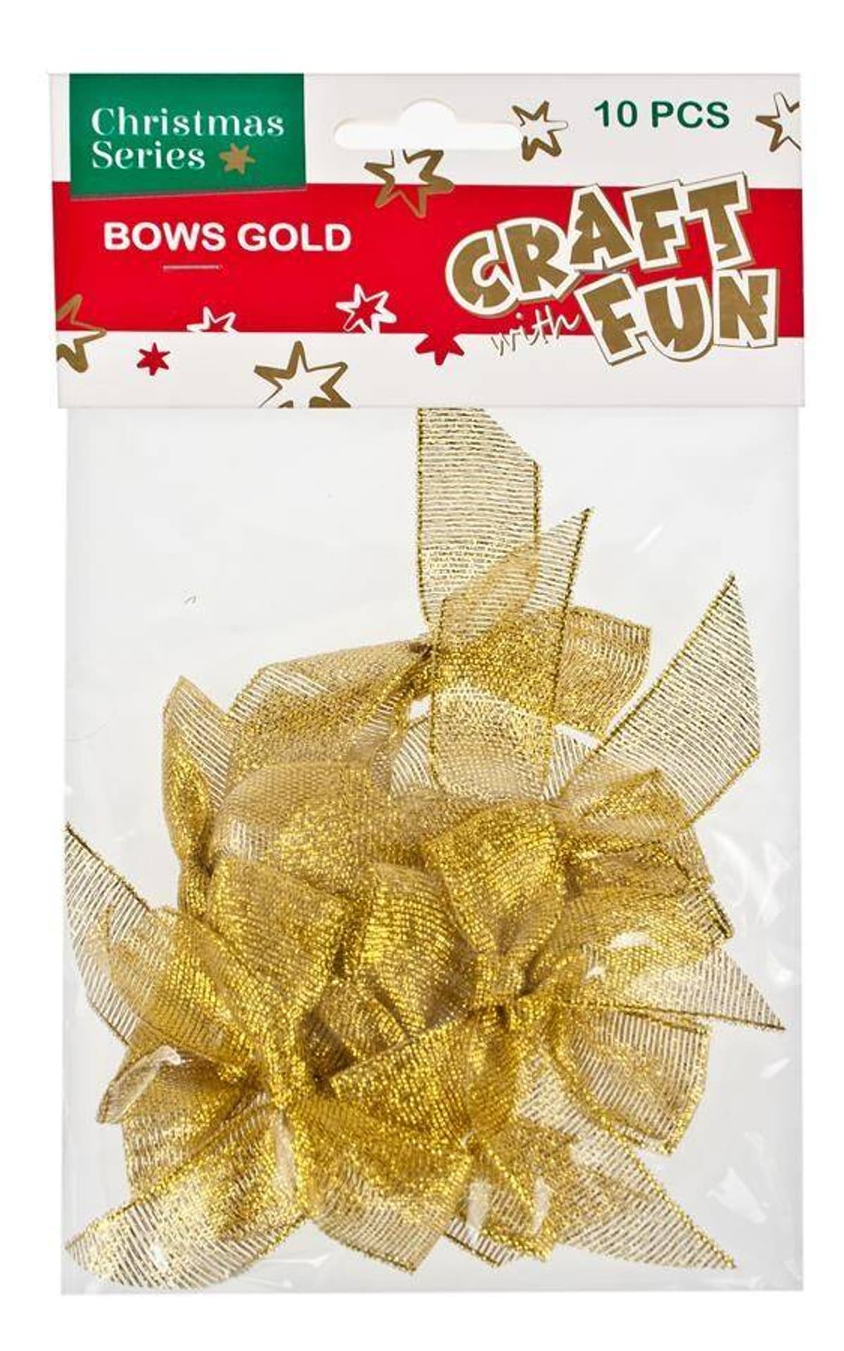 

Ozdoba Boże Narodzenie Kokarda złota 10szt. CRAFT WITH FUN 383967