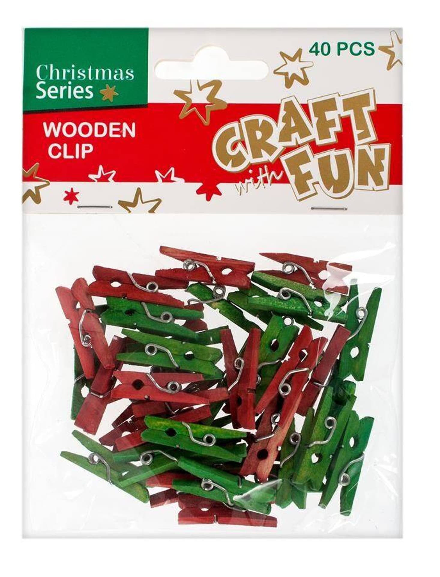 

Ozdoba dekoracyjna drewniana Boże Narodzenie Spinacz CRAFT WITH FUN 414089