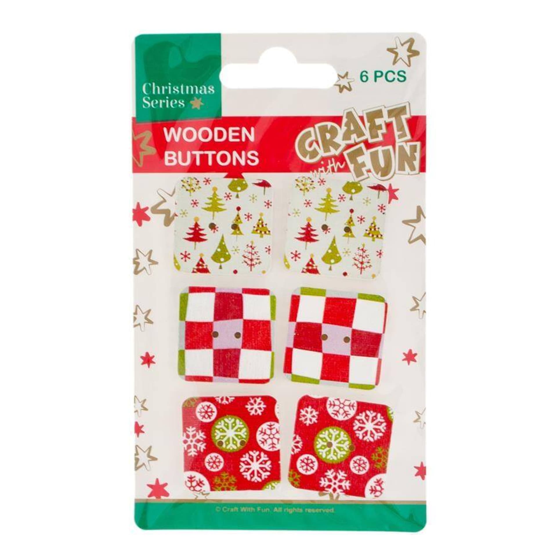 

Ozdoba dekoracyjna drewniana BN Guzik Kwadrat CRAFT WITH FUN 438511