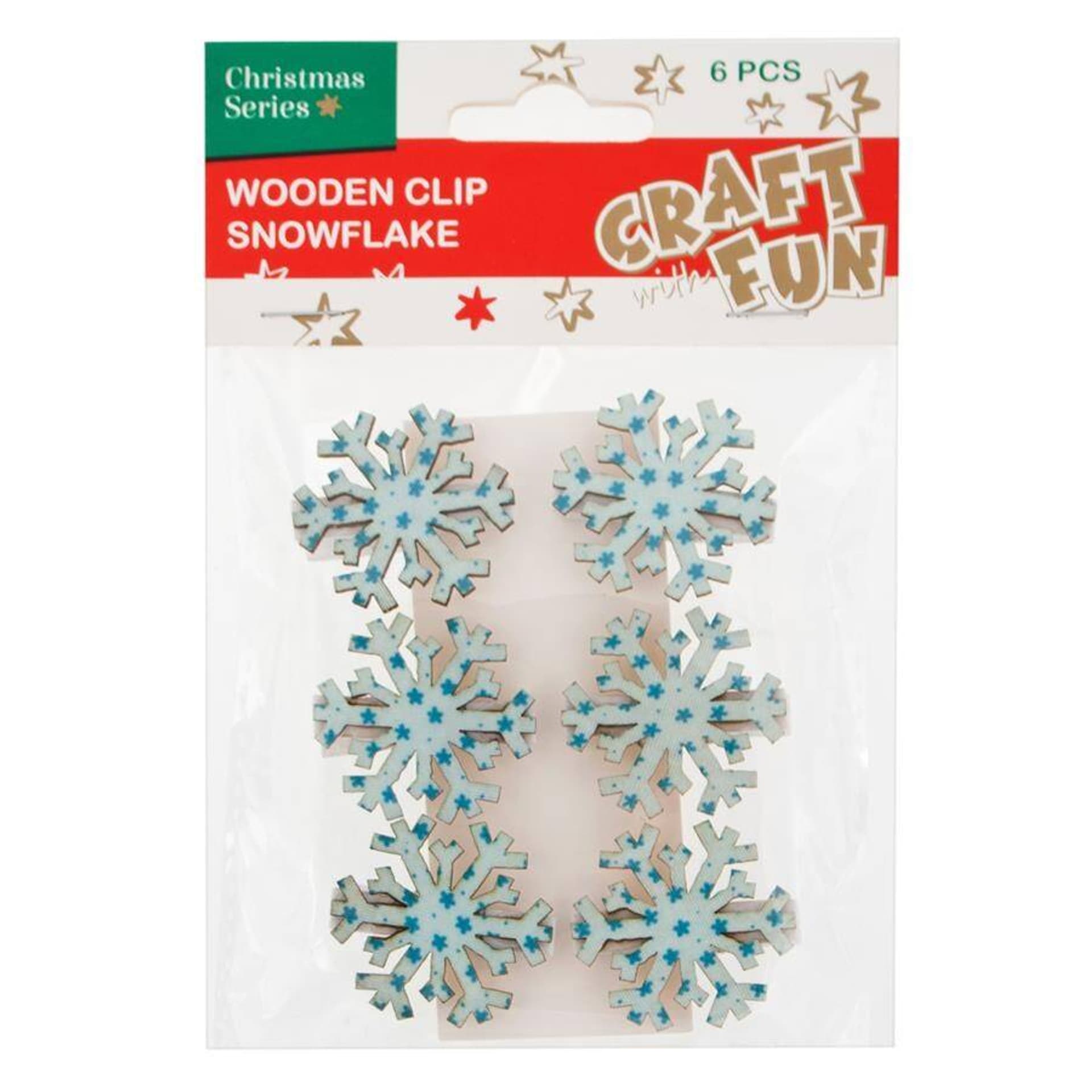 

Drewniane spinacze Boże Narodzenie Płatek Śniegu CRAFT WITH FUN 438602