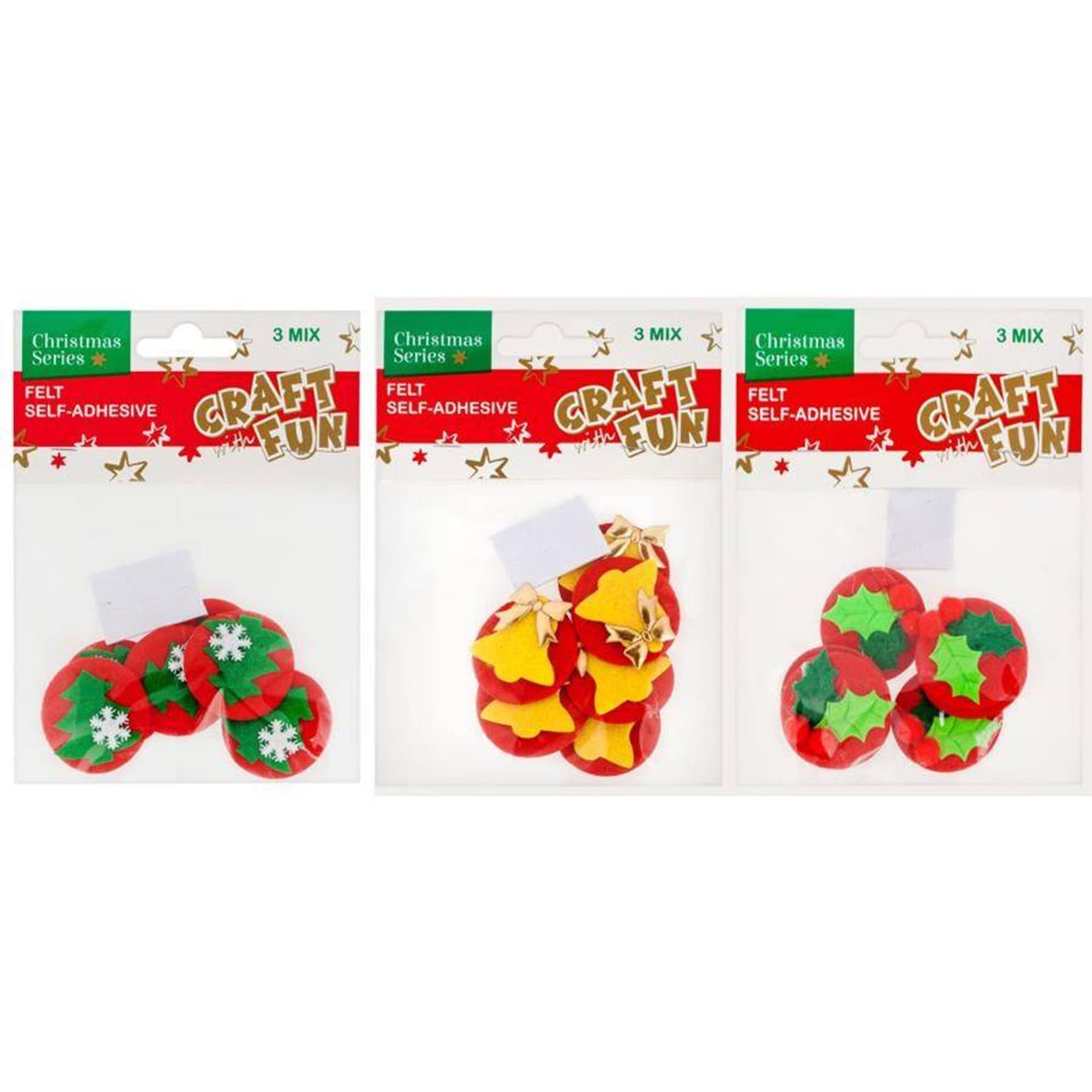 

Ozdoba dekoracyjna samoprzylepna filcowa Boże Narodzenie mix CRAFT WITH FUN 439590