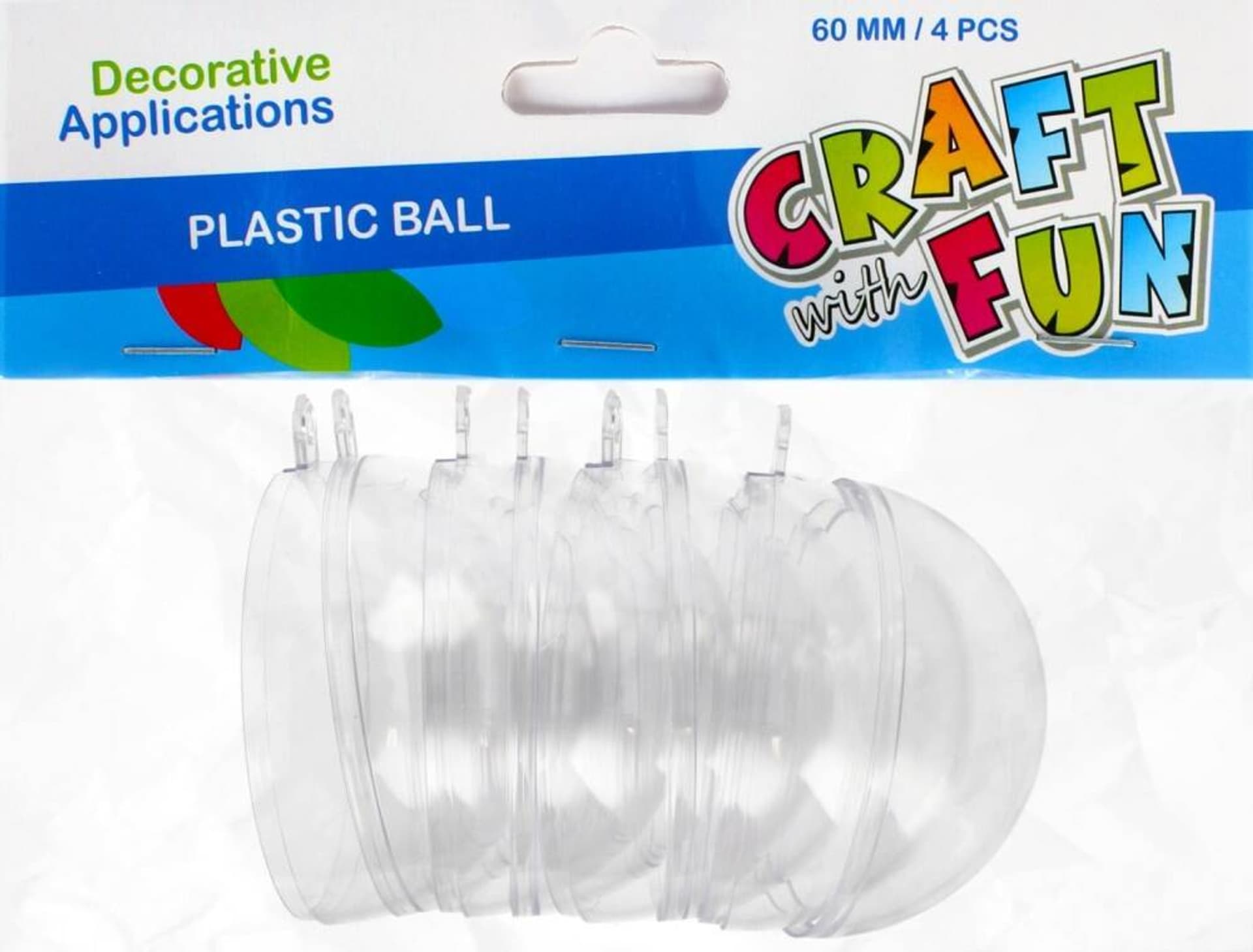 

Ozdoba dekoracyjna plastikowa Bombka 6 cm Boże Narodzenie op.4 szt. CRAFT WITH FUN 463819