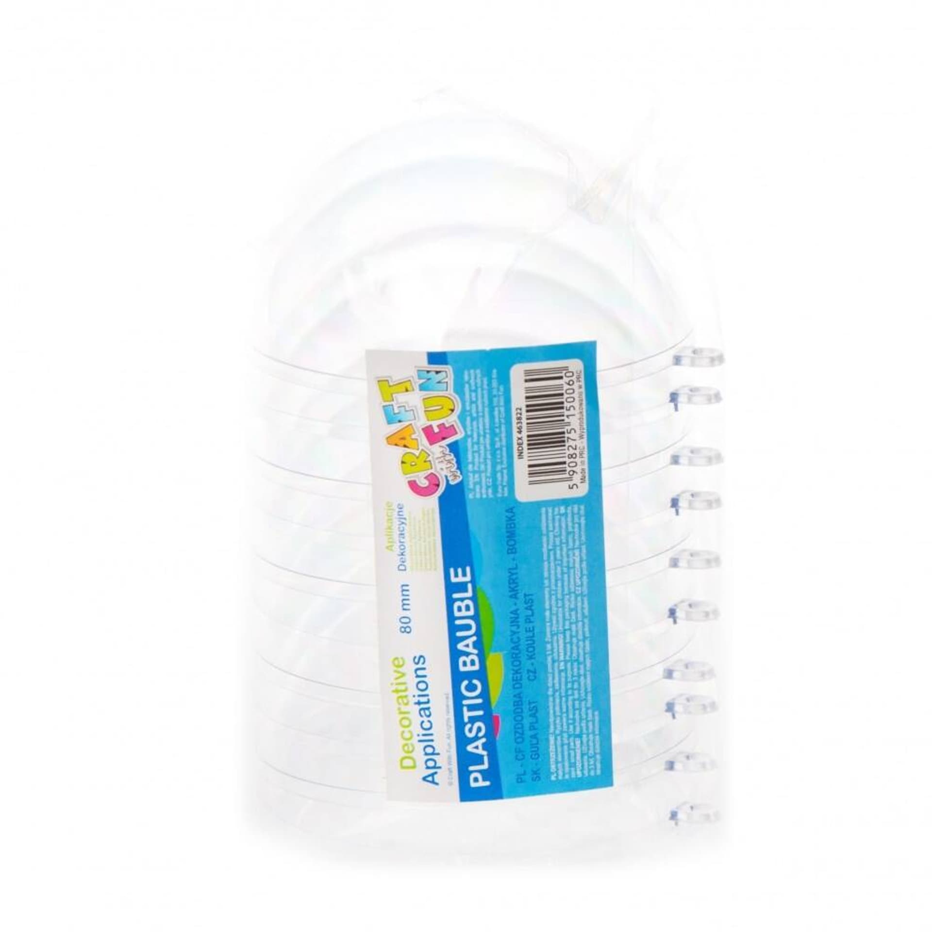 

Ozdoba dekoracyjna plastikowa Bombka 6 cm Boże Narodzenie CRAFT WITH FUN 463820