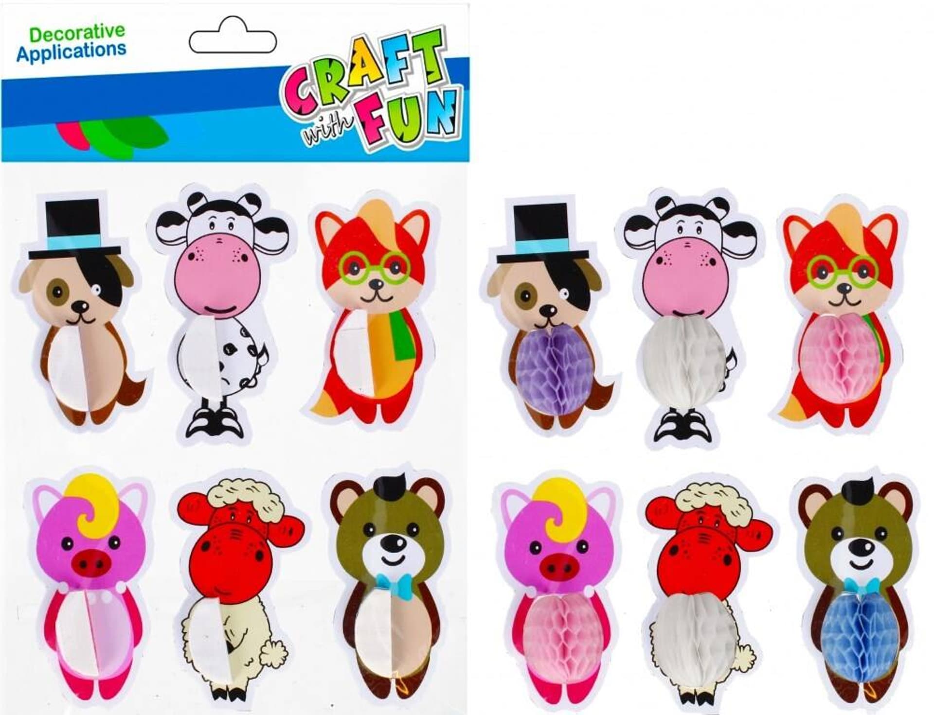 

Ozdoba dekoracyjna samoprzylepna Zwierzęta harmonijka CRAFT WITH FUN 501404