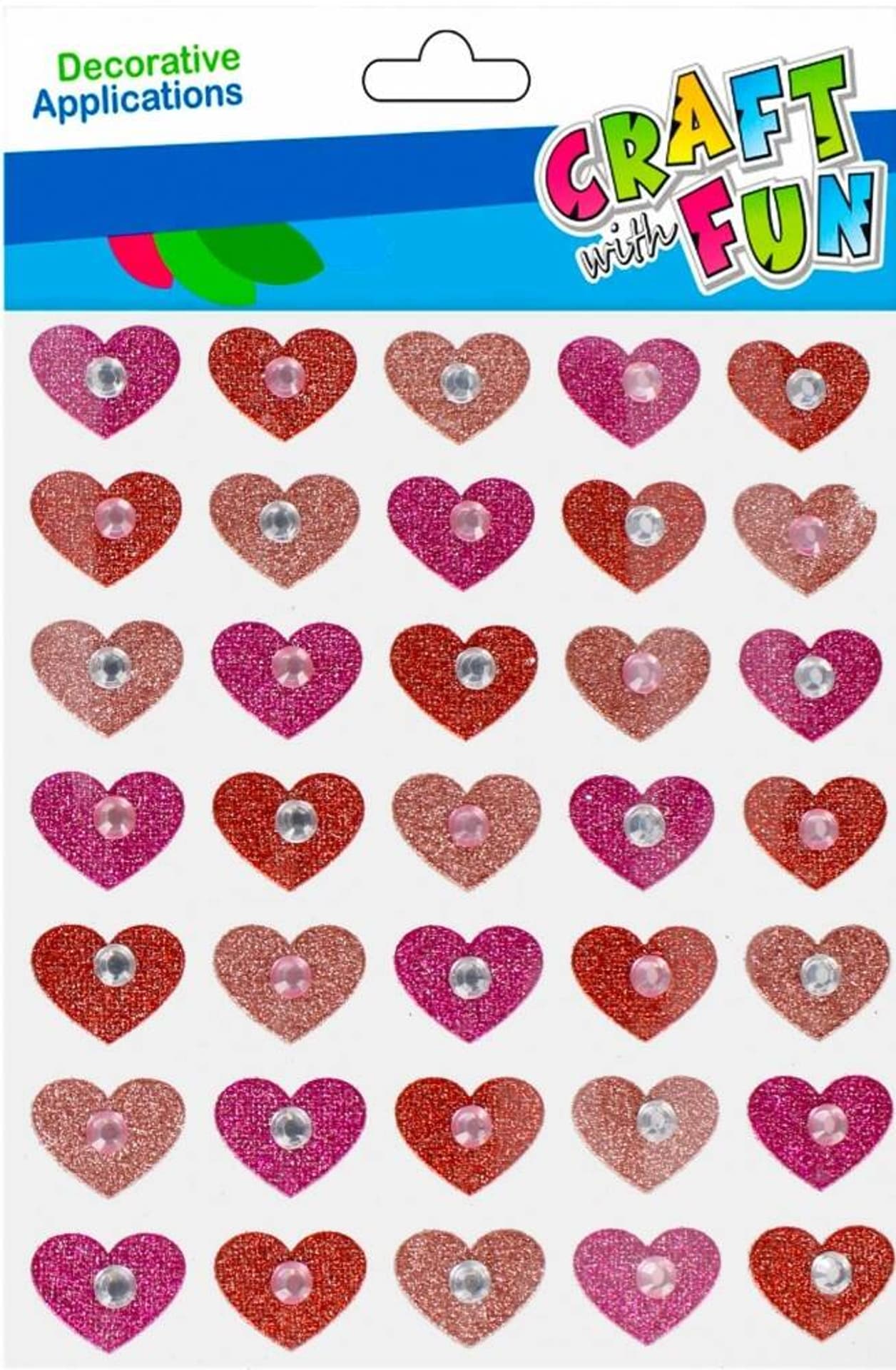 

Naklejki Serce brokat CRAFT WITH FUN 501869