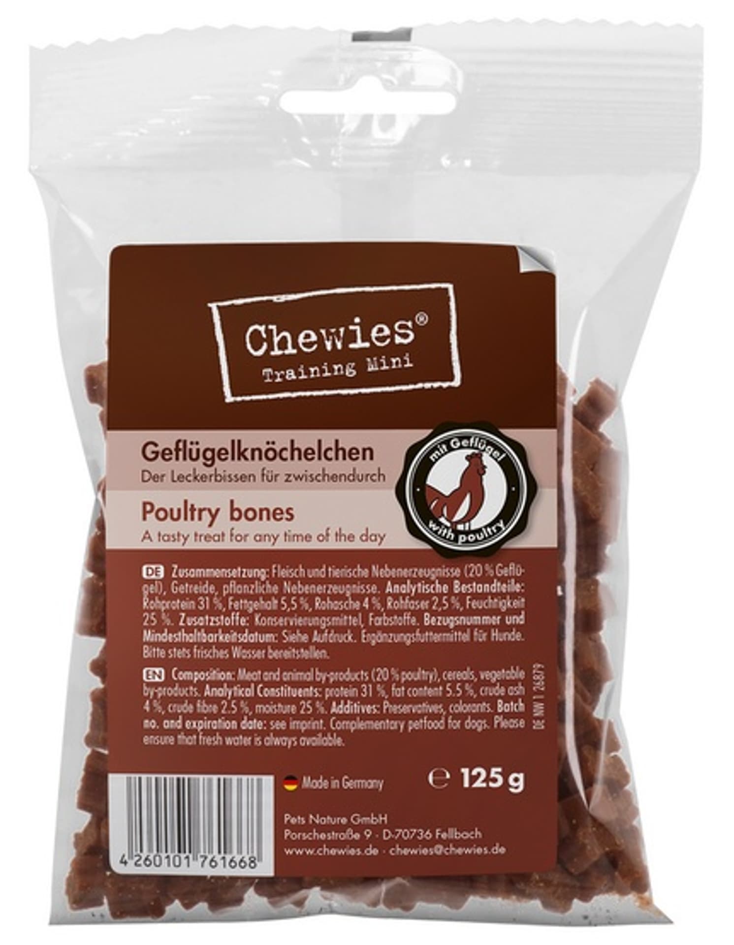 

Chewies Training Kosteczki Mini Drób 125g