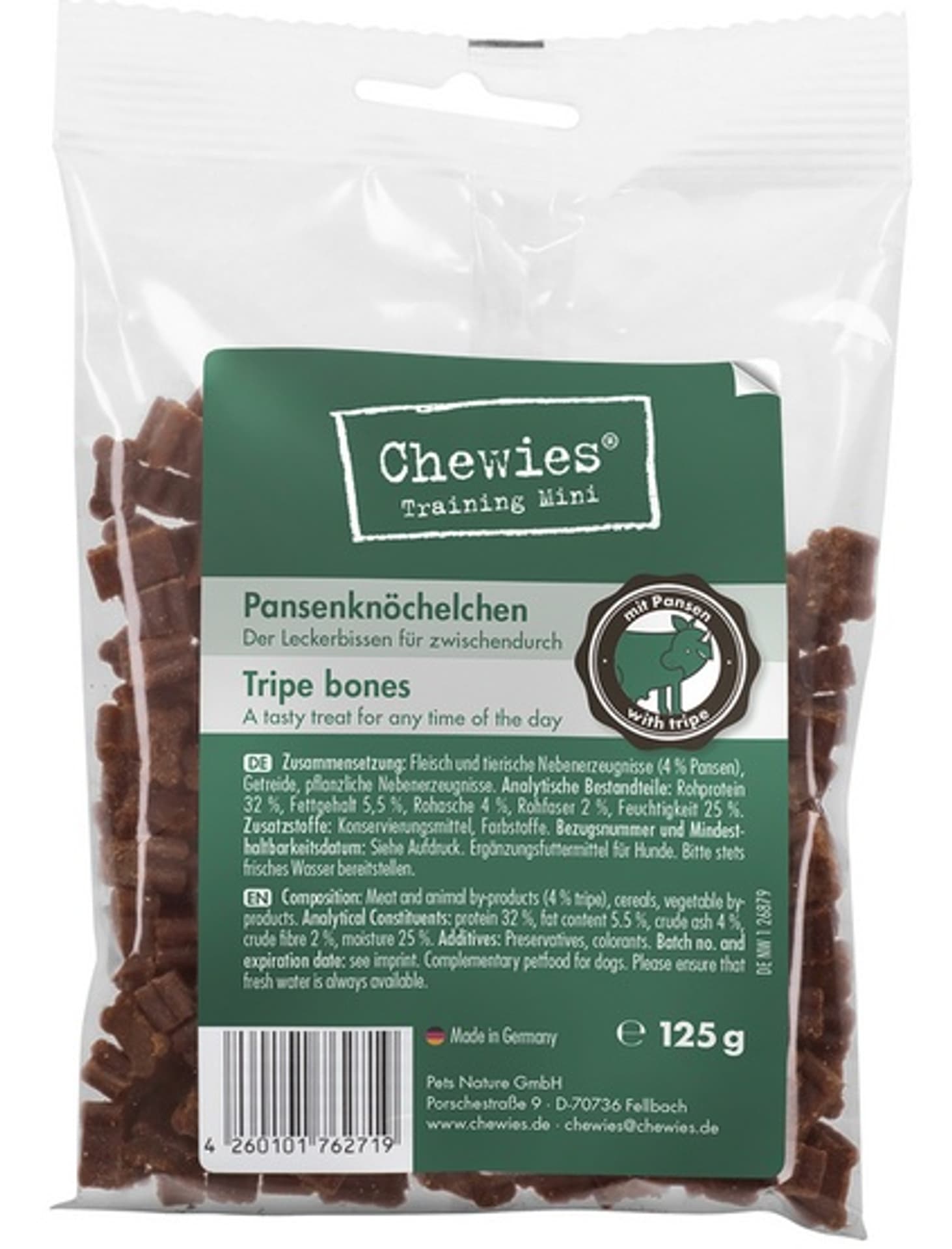 

Chewies Training Kosteczki Mini Żwacz 125g