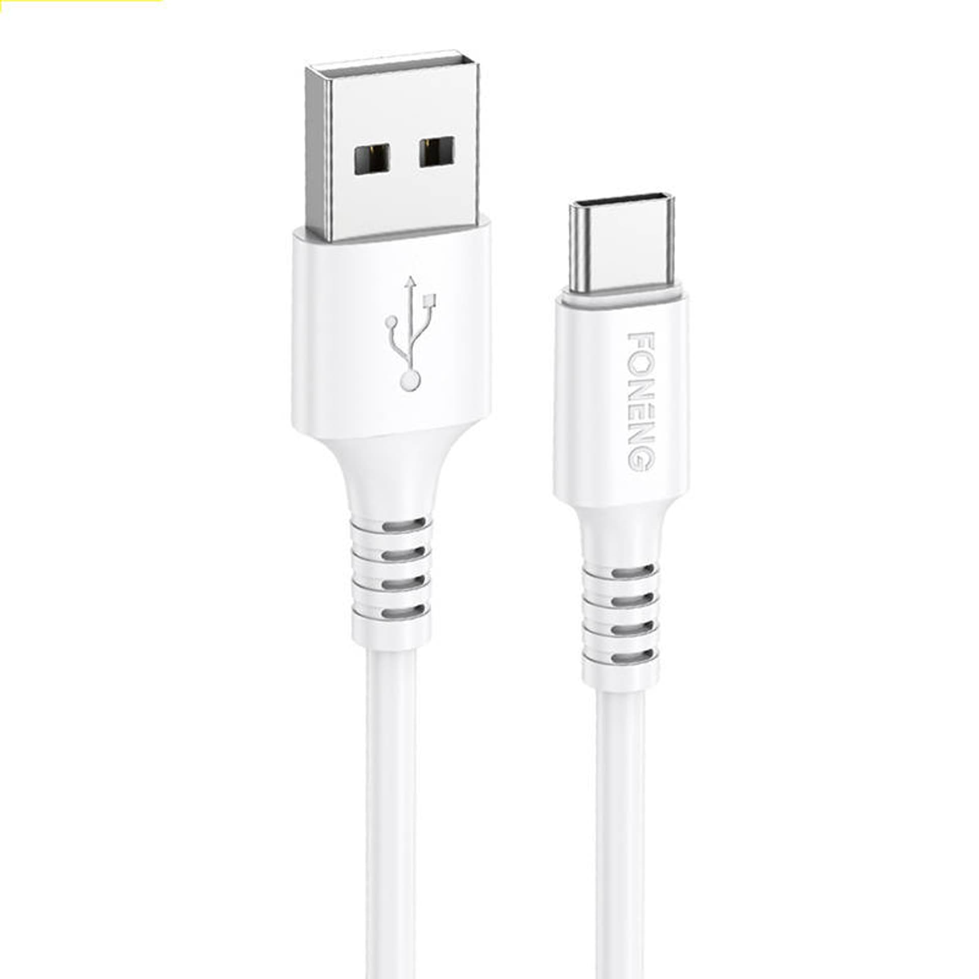 

Kabel USB do USB C Foneng X85 3A Quick Charge, 1m (biały)