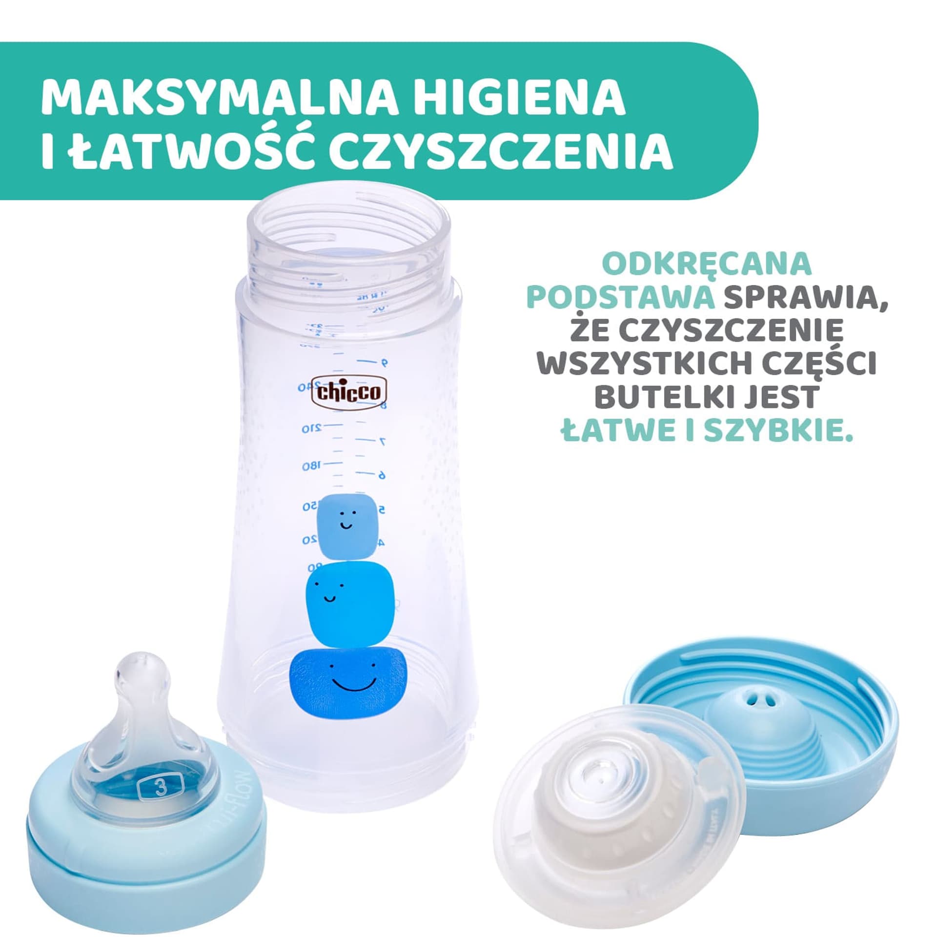 

CHICCO PERFECT5 300 ML, 4M+ BOY Butelka antykolkowa, smoczek silikonowy, przepływ szybki