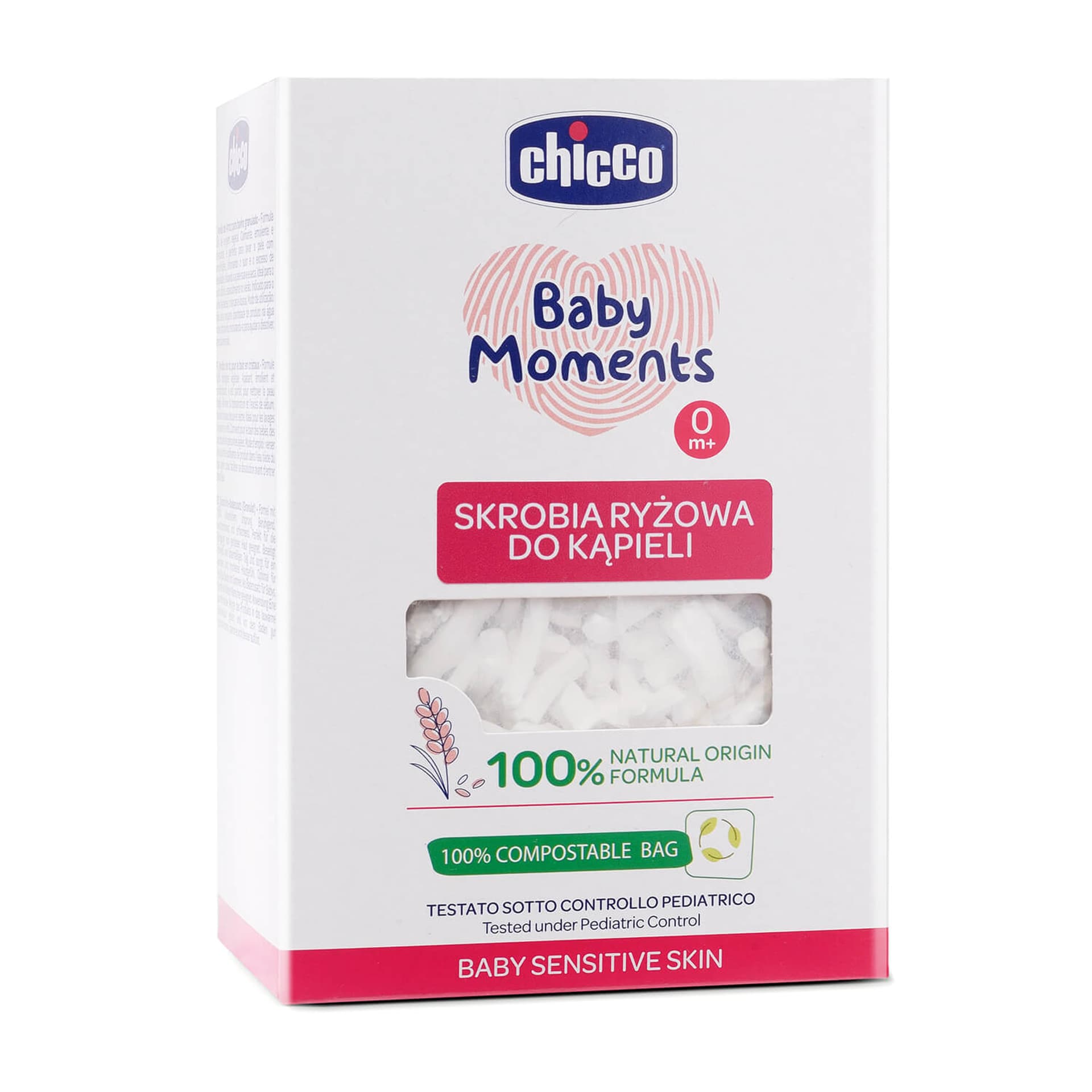 

ORGANICZNA SKROBIA RYZOWA DO KĄPIELI 250 GR 0M+ CHICCO Baby Moments