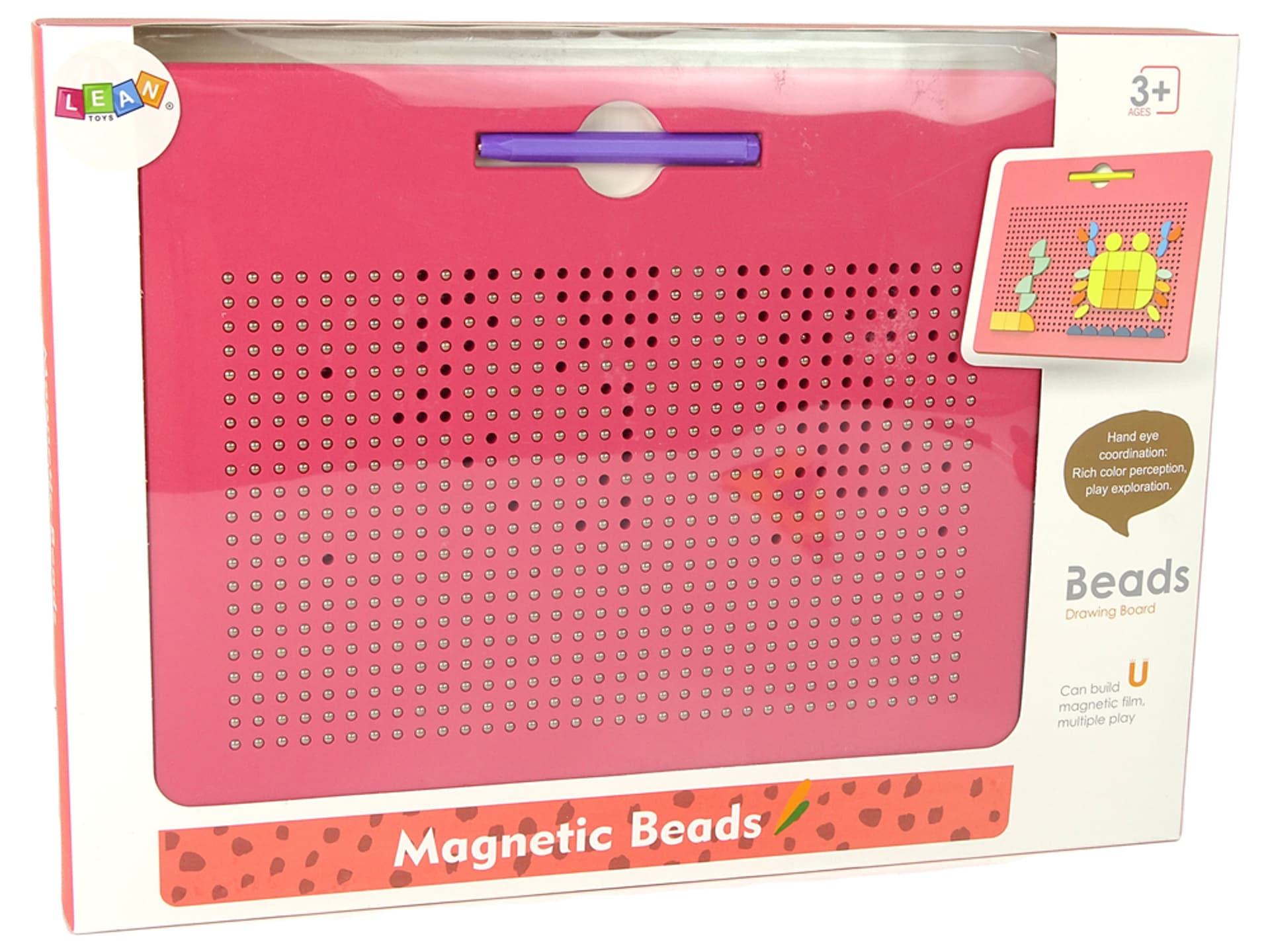 

Tablica Magnetyczna z Kulkami Tablet Magnetyczny Klocki Różowa