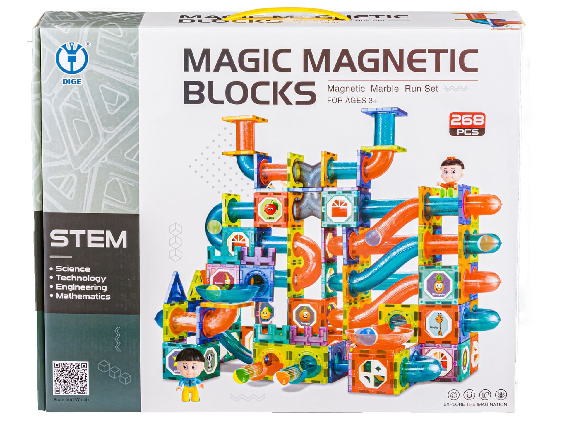 

Klocki Magnetyczne, Tor Kulkowy Dla Kulek 268 Elementy Kulodrom