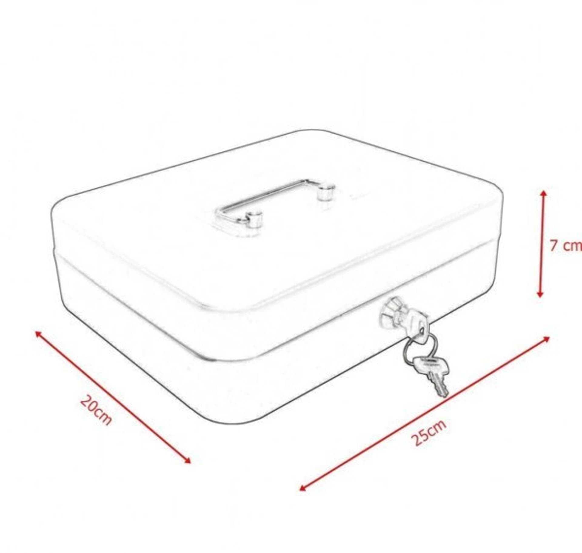 

Kasetka metalowa na klucz skrytka do przechowywania pieniędzy transportu 25cm mocna