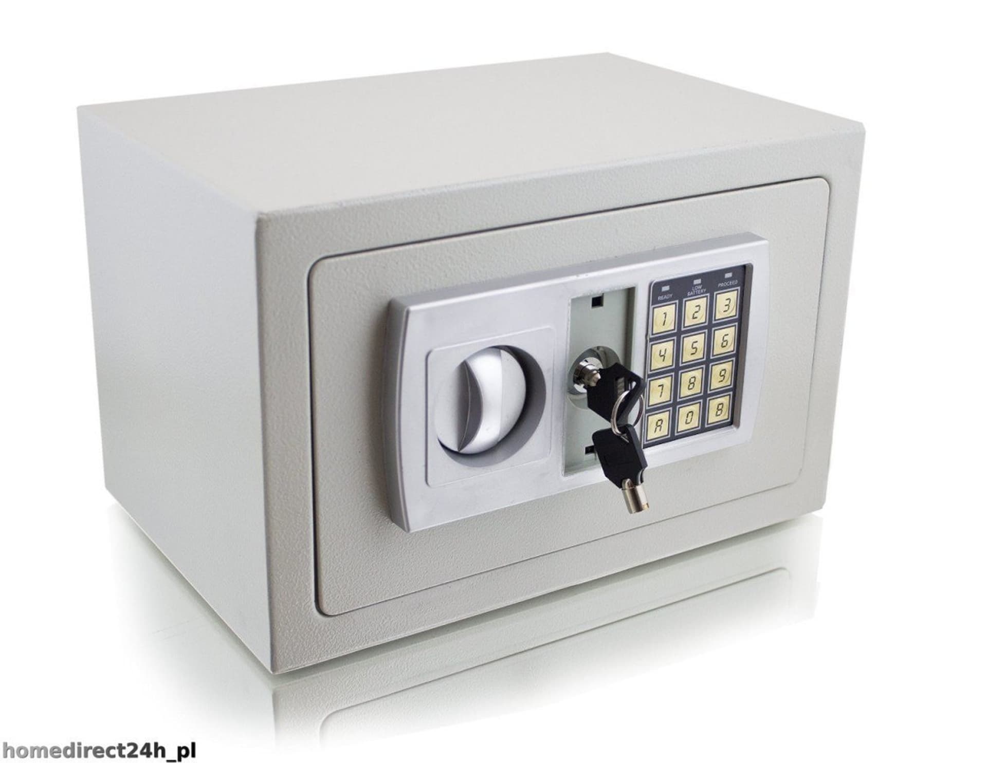 

Sejf meblowy z zamkiem elektronicznym jasnoszary Pancerna szafka na szyfr