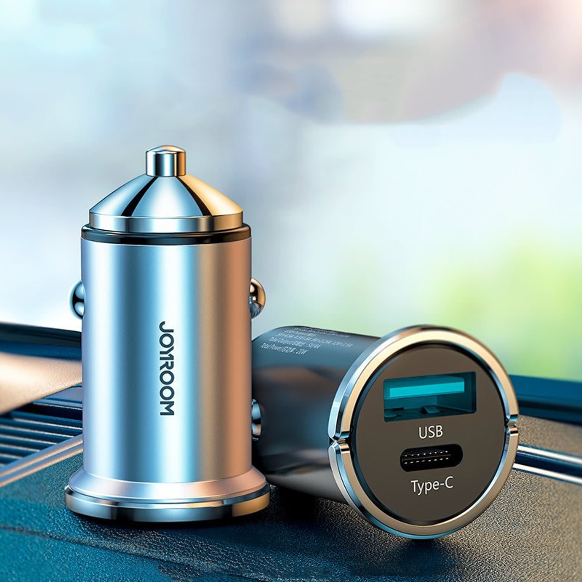 

Joyroom szybka ładowarka samochodowa USB Typ C / USB 20 W 5 A Power Delivery Quick Charge 3.0 AFC SCP szary (C-A45)
