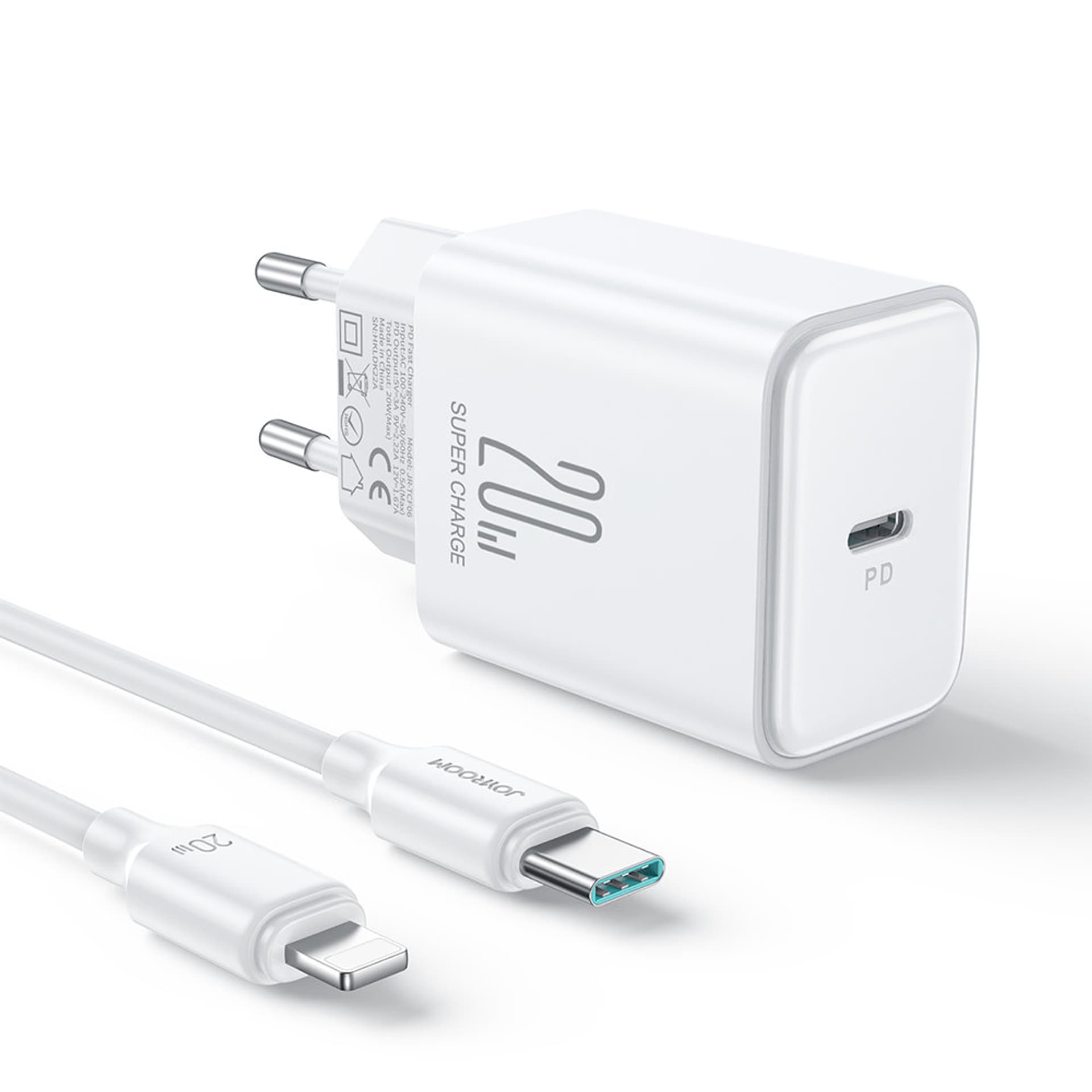 

Ładowarka 20W USB C PD z kablem USB C - Lightning Joyroom JR-TCF06