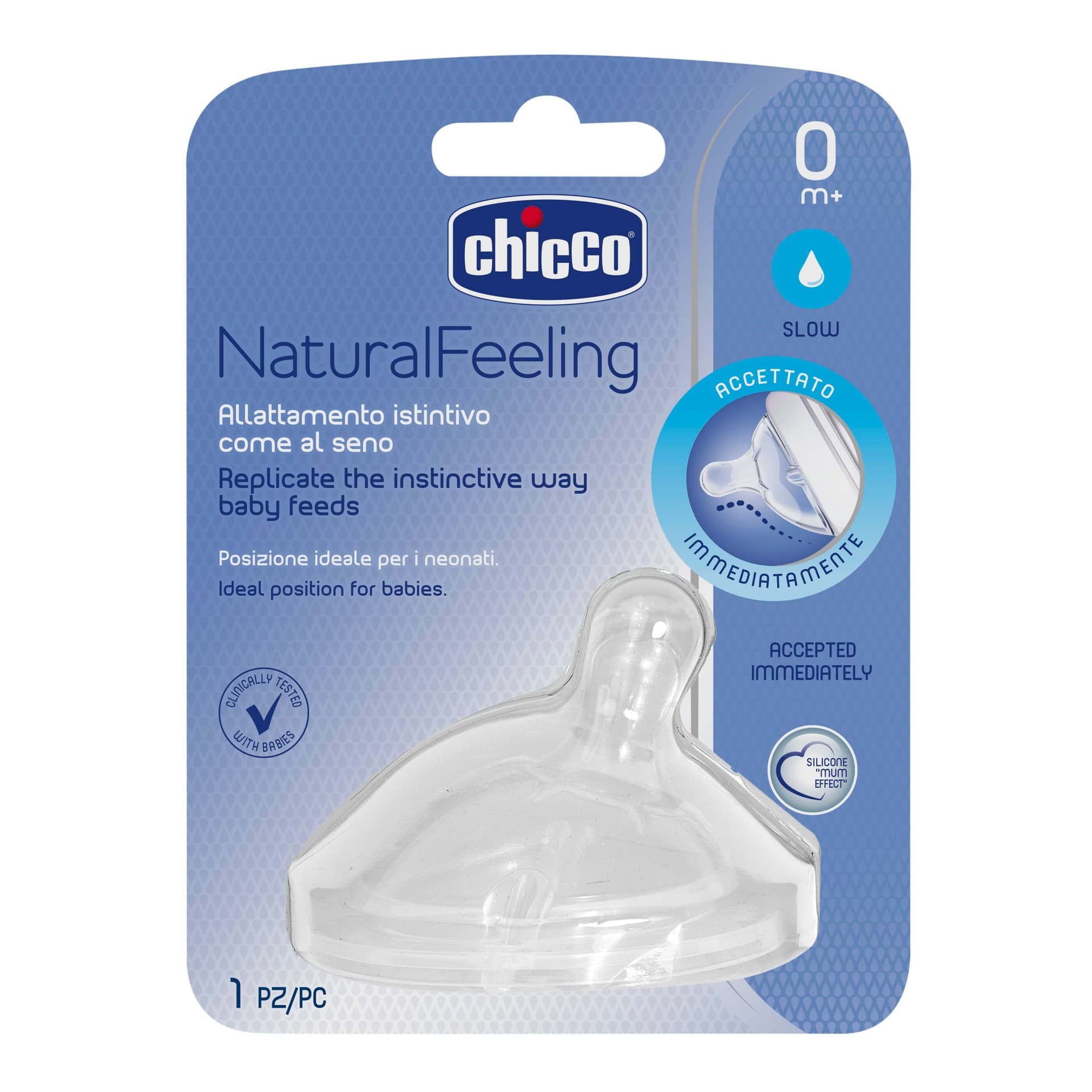 

Chicco Smoczek NaturalFeeling - wolny Smoczek antykolkowy 0m+