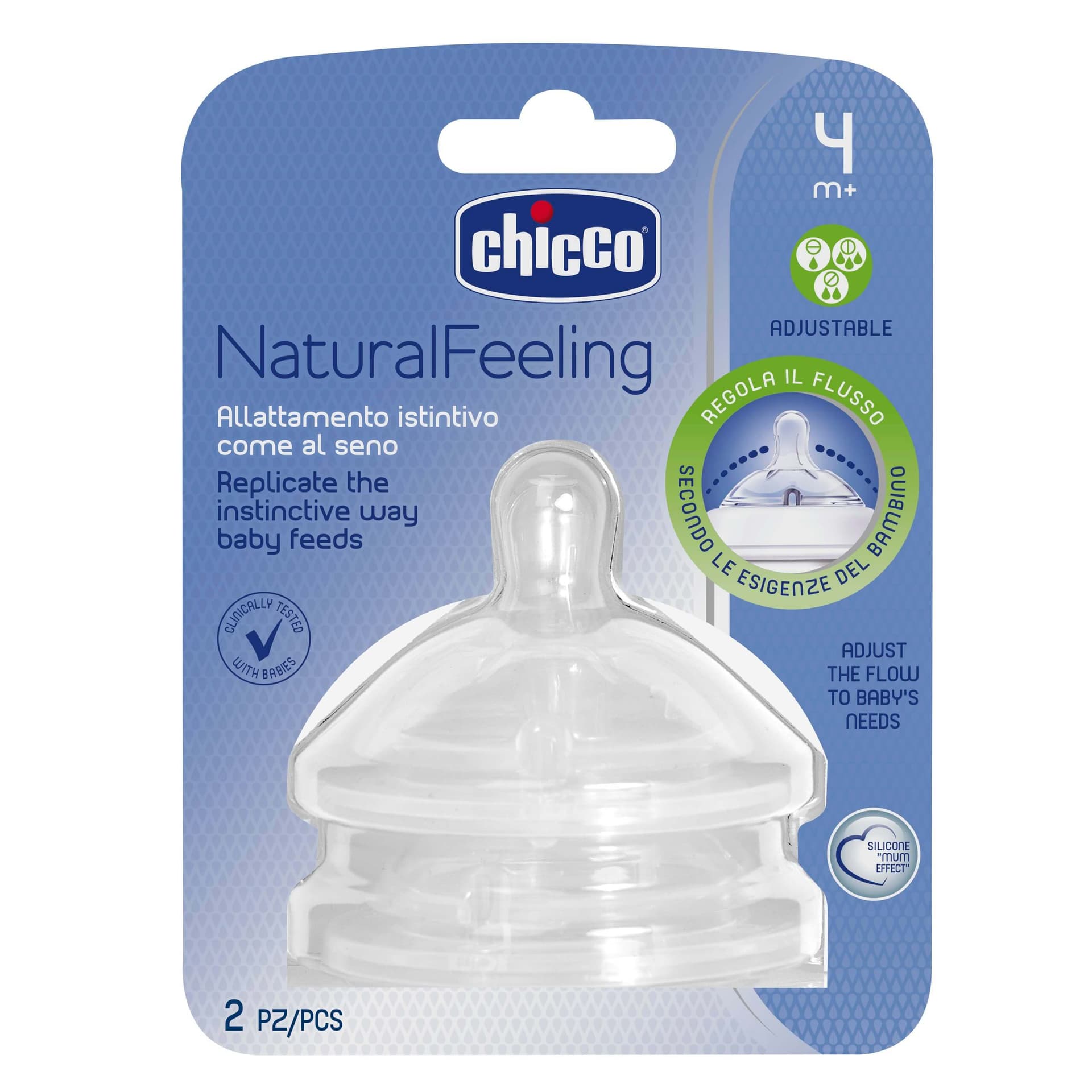 

Chicco Smoczek NaturalFeeling - regulowany Smoczek antykolkowy 4m+
