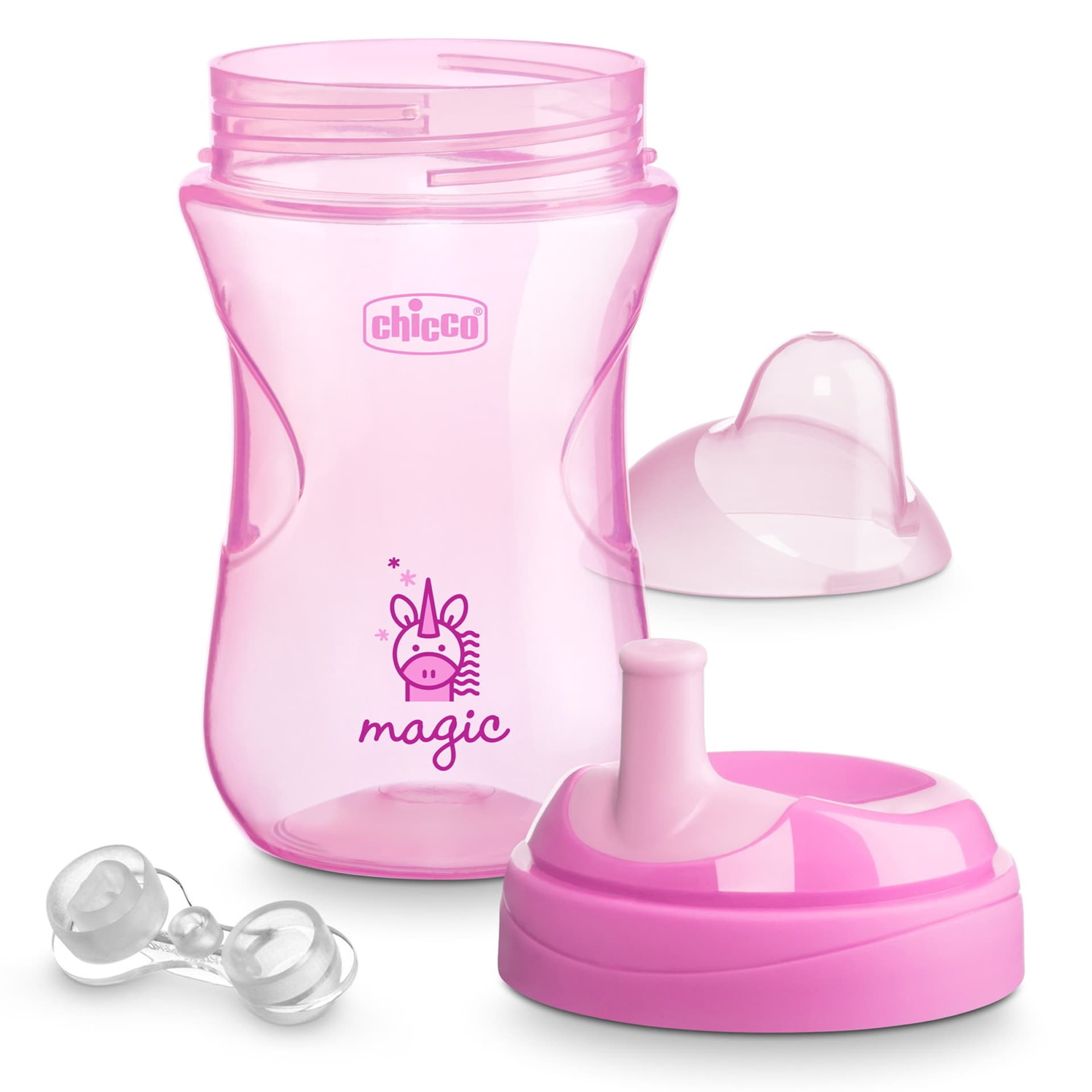 

Chicco Kubek Niekapek z Ustnikiem w Kształcie Słomki dla Dziewczynki 12m+ Kubek Chicco z ustnikiem słomką 266 ml