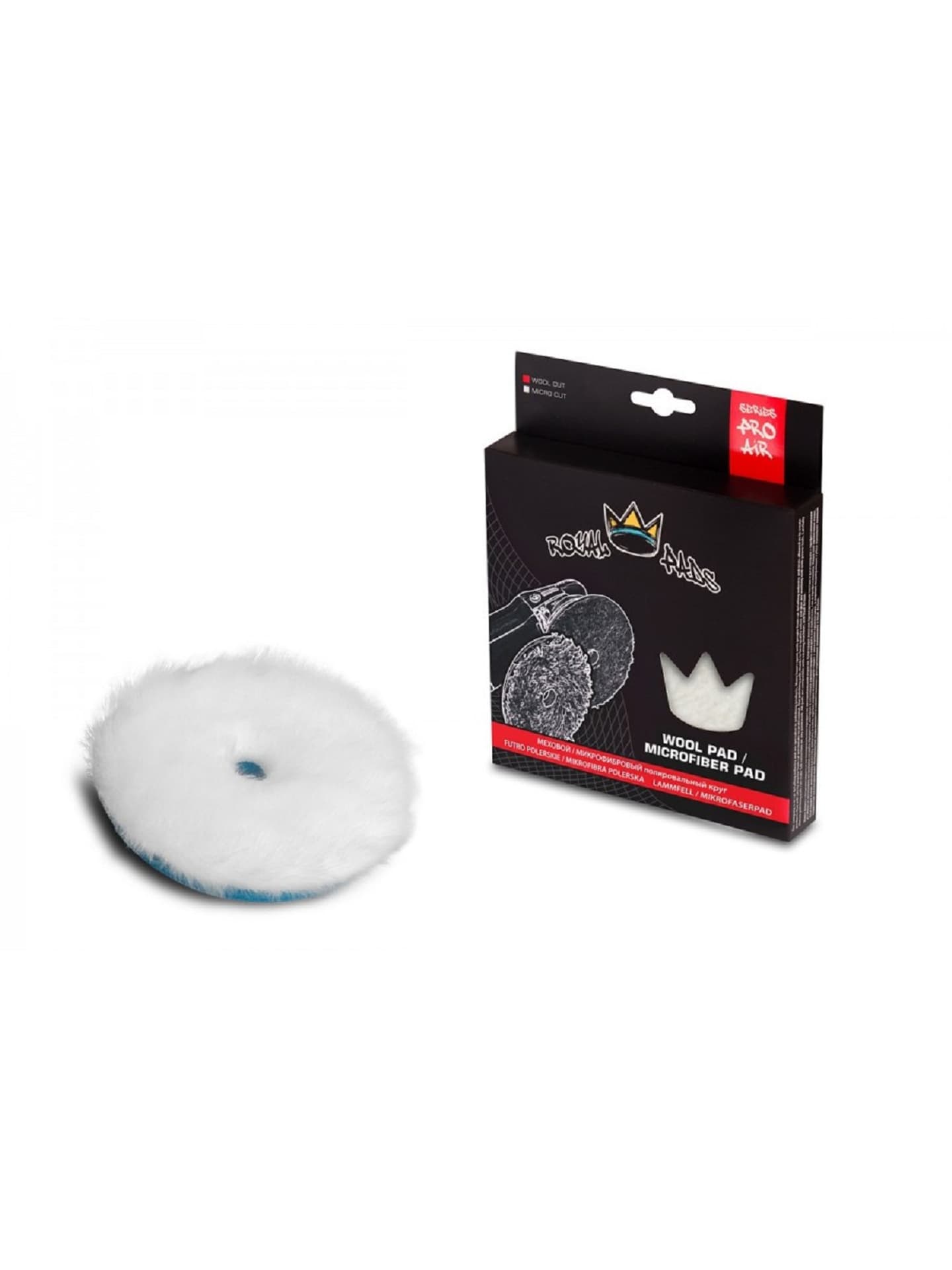 

Royal Pads AIR Natural Wool Cut 130mm - pad polerski z naturalnym futrem