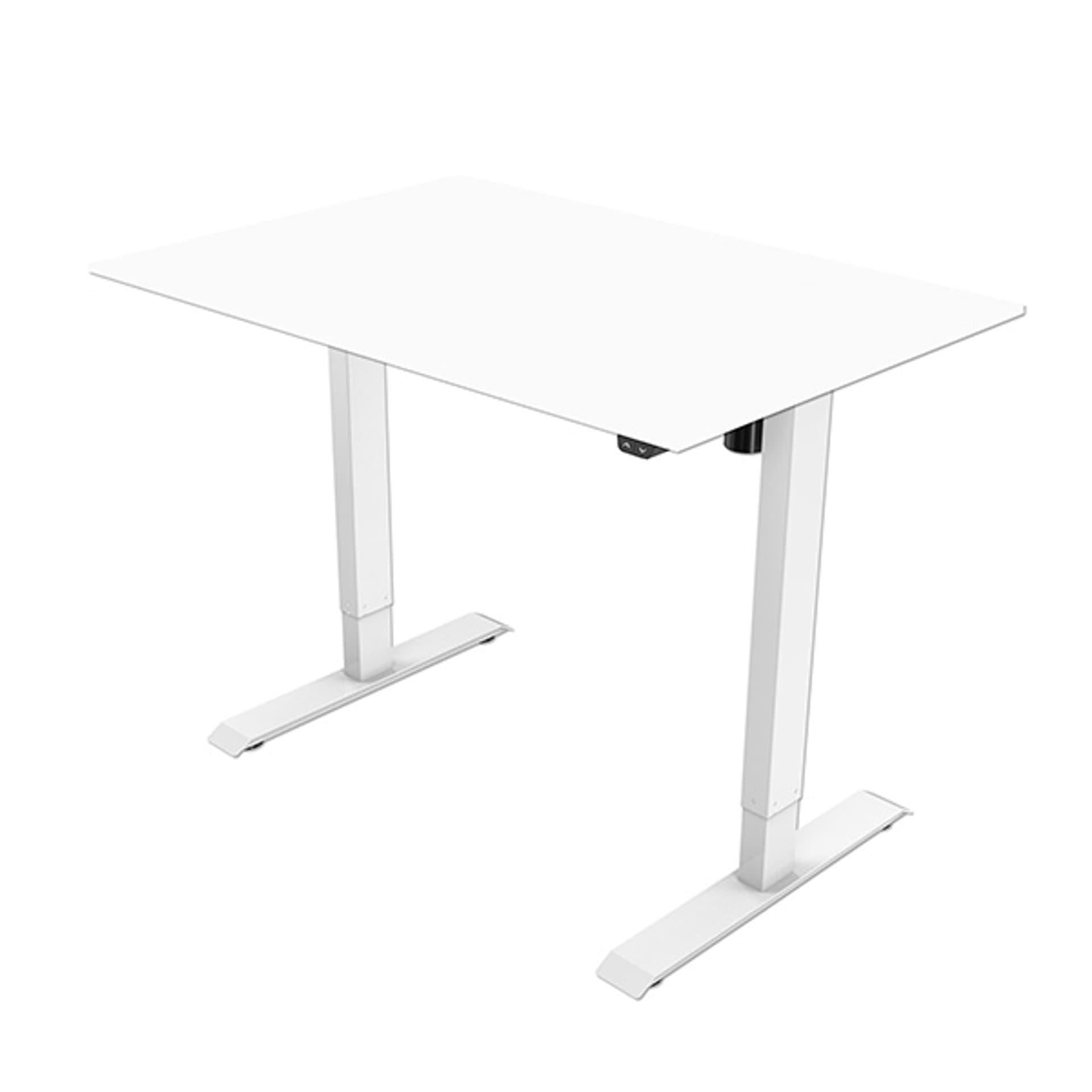 

Biurko, elektycznie regulowany, Blat biały, 75x159cm, regulacja rozstawu 500mm, biały, 70 kg nośność, ergo