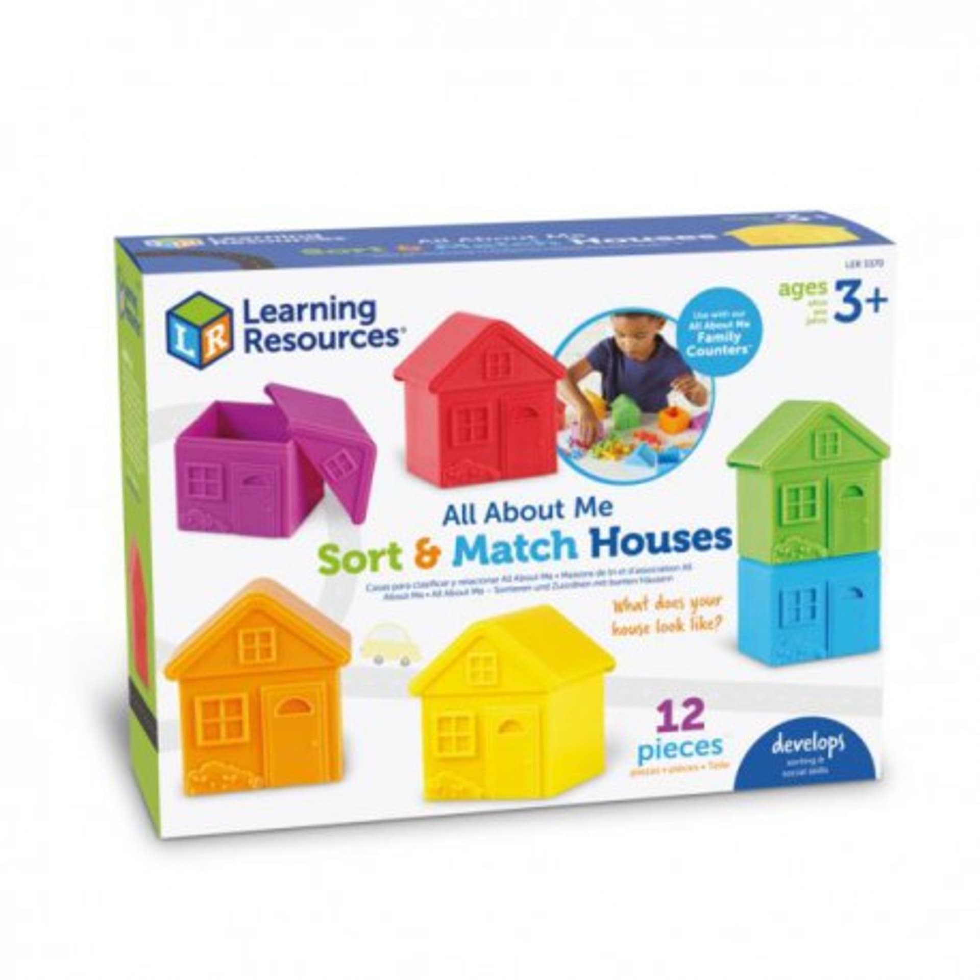 

Learning resources, domki, figurki do nauki kolorów i