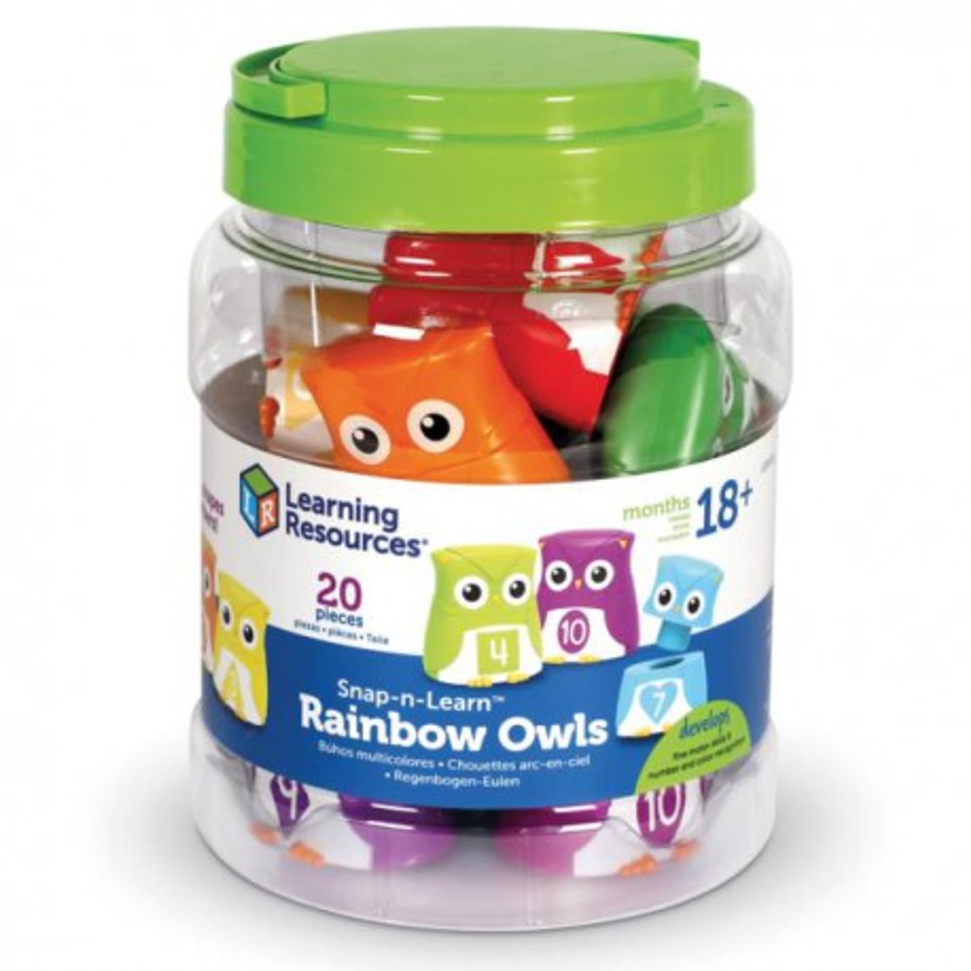 

Learning resources, sowy, figurki do nauki liczenia, kolorów i