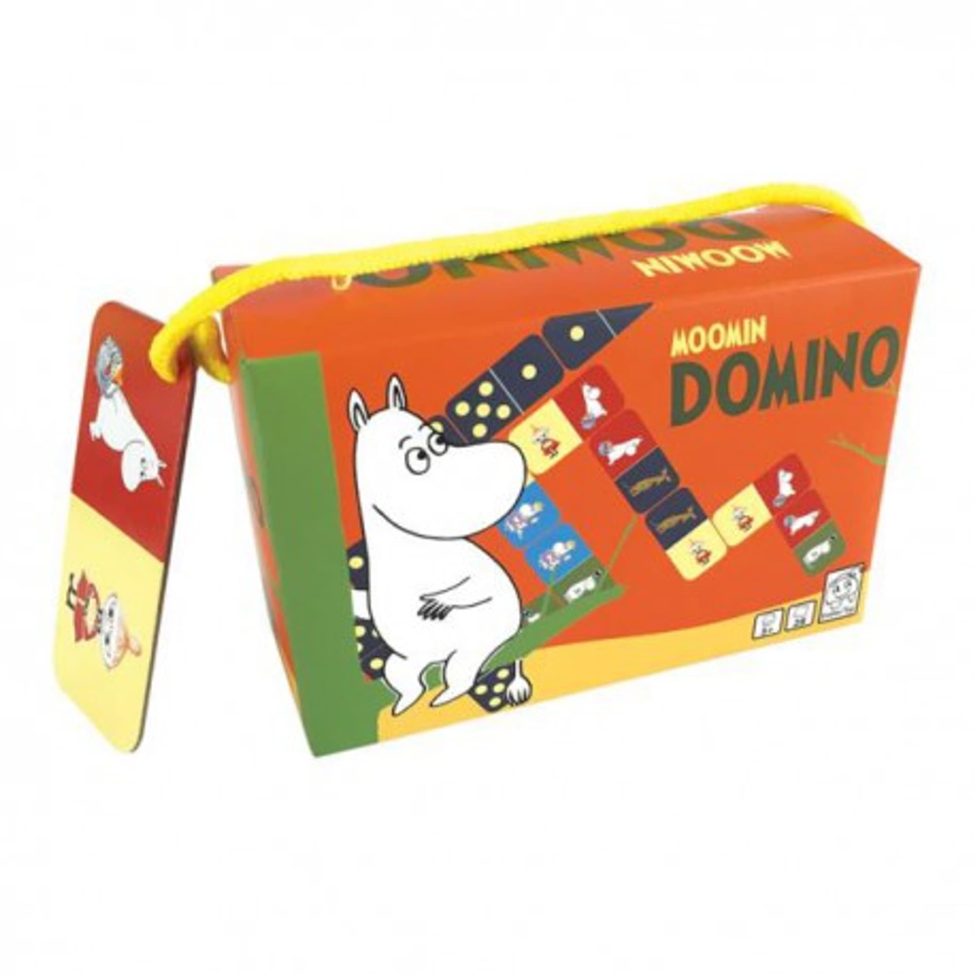 

Domino dla dzieci, gra logiczna, kuferek, muminki